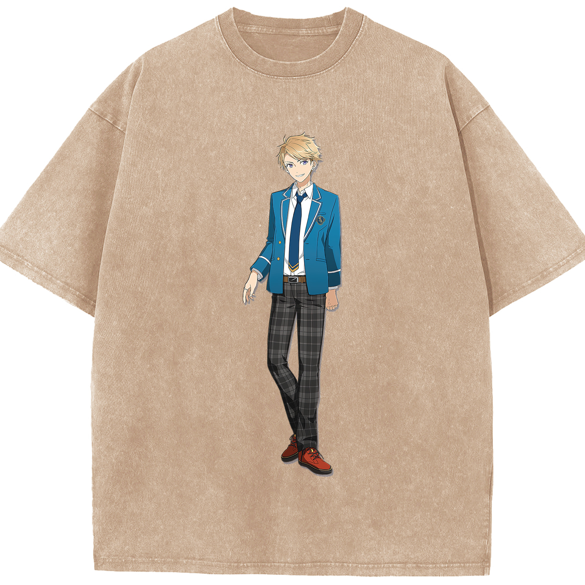 （画像用） あんさんぶるスターズ! Ensemble Stars 綿100% ヴィンテージ風 半袖Tシャツ（フロントプリント）