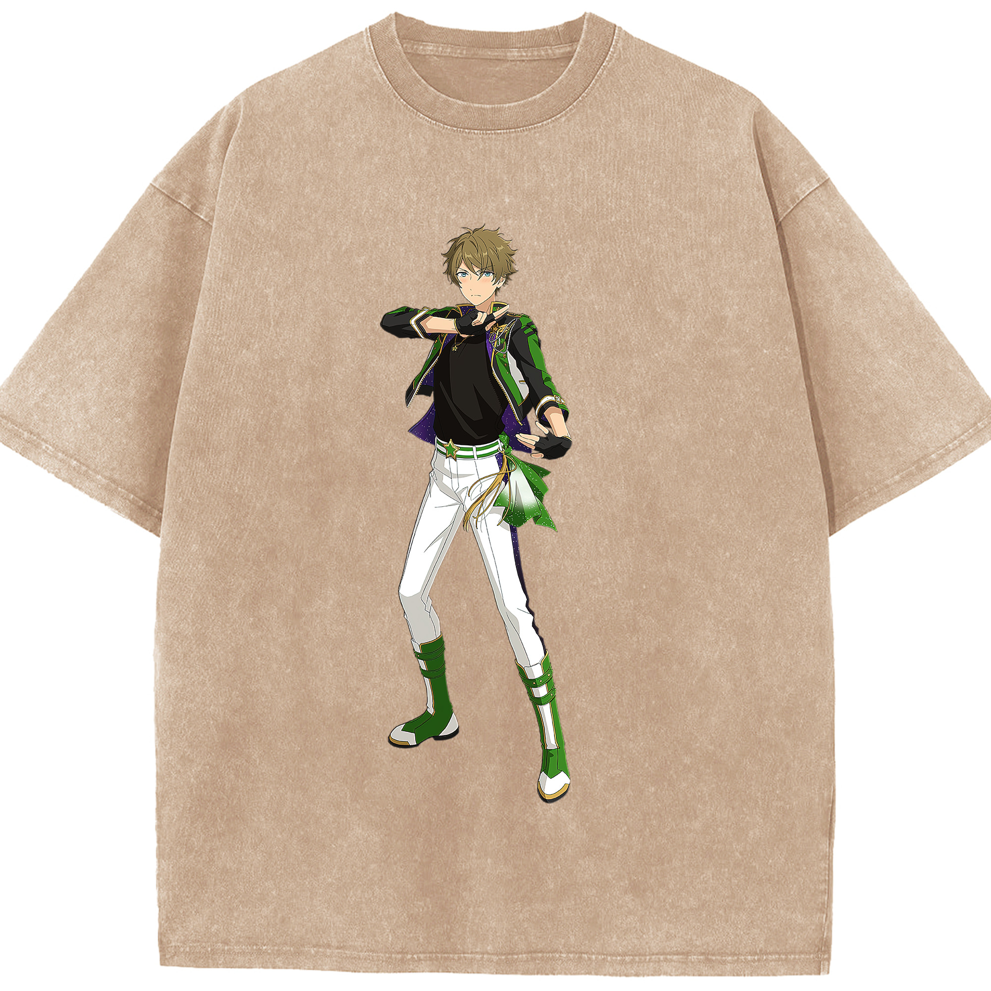 （画像用） あんさんぶるスターズ! Ensemble Stars 綿100% ヴィンテージ風 半袖Tシャツ（フロントプリント）