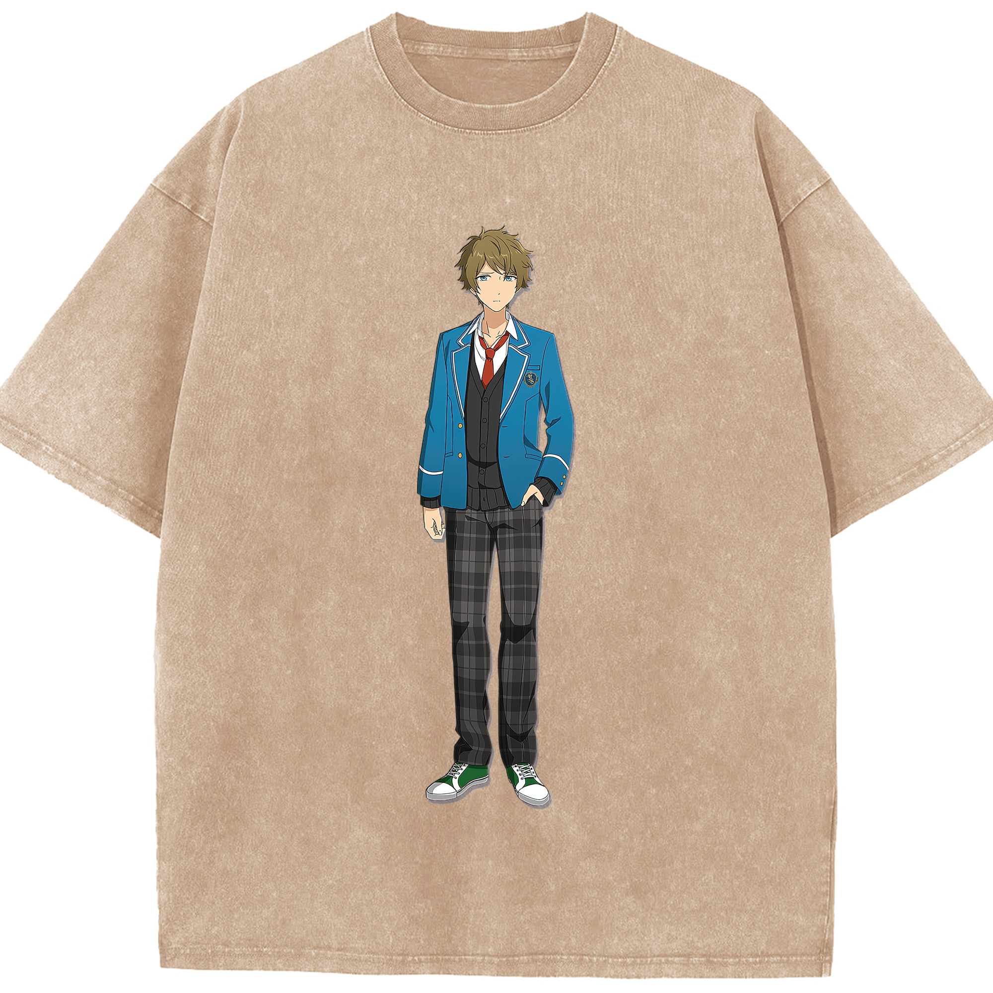 （画像用） あんさんぶるスターズ! Ensemble Stars 綿100% ヴィンテージ風 半袖Tシャツ（フロントプリント）