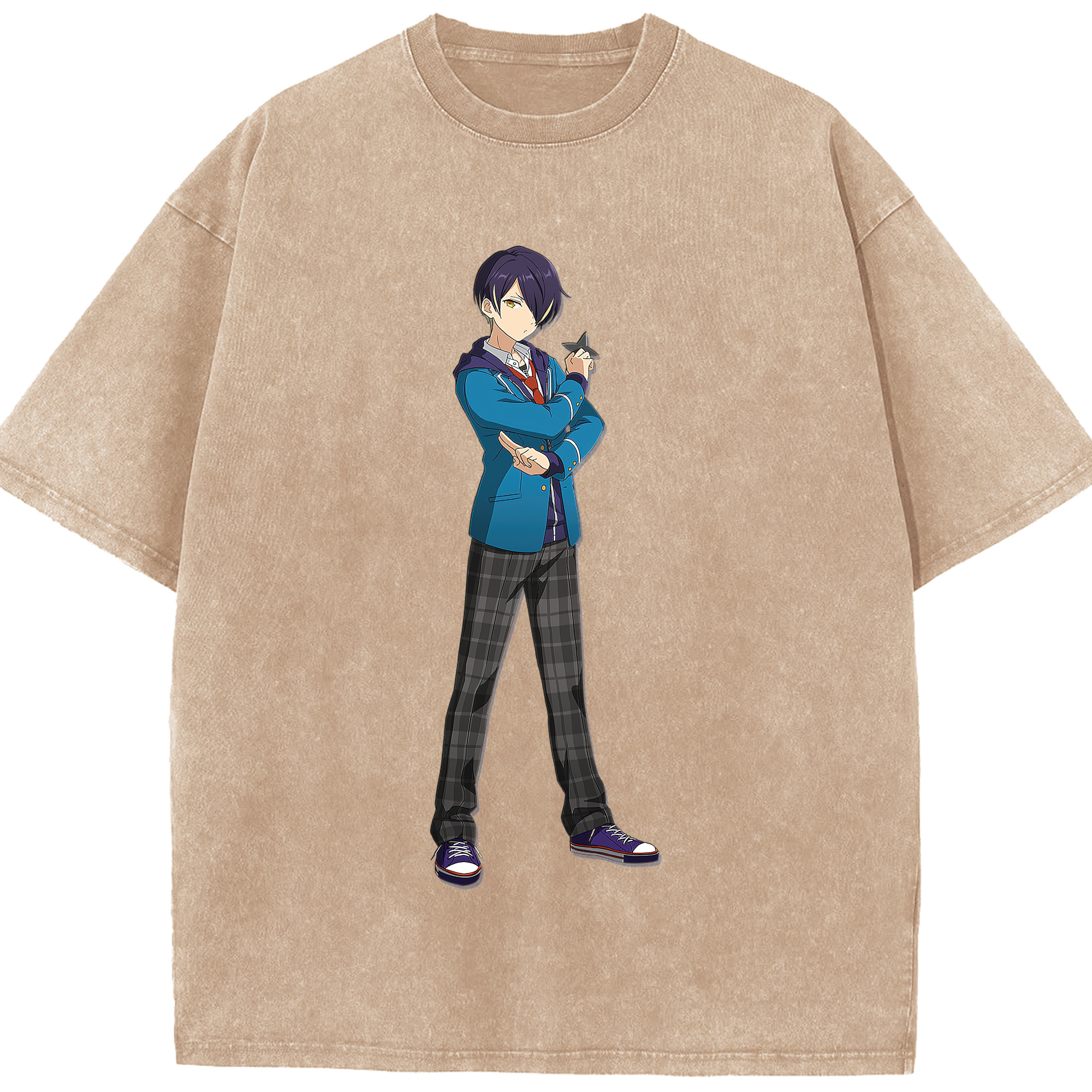 （画像用） あんさんぶるスターズ! Ensemble Stars 綿100% ヴィンテージ風 半袖Tシャツ（フロントプリント）