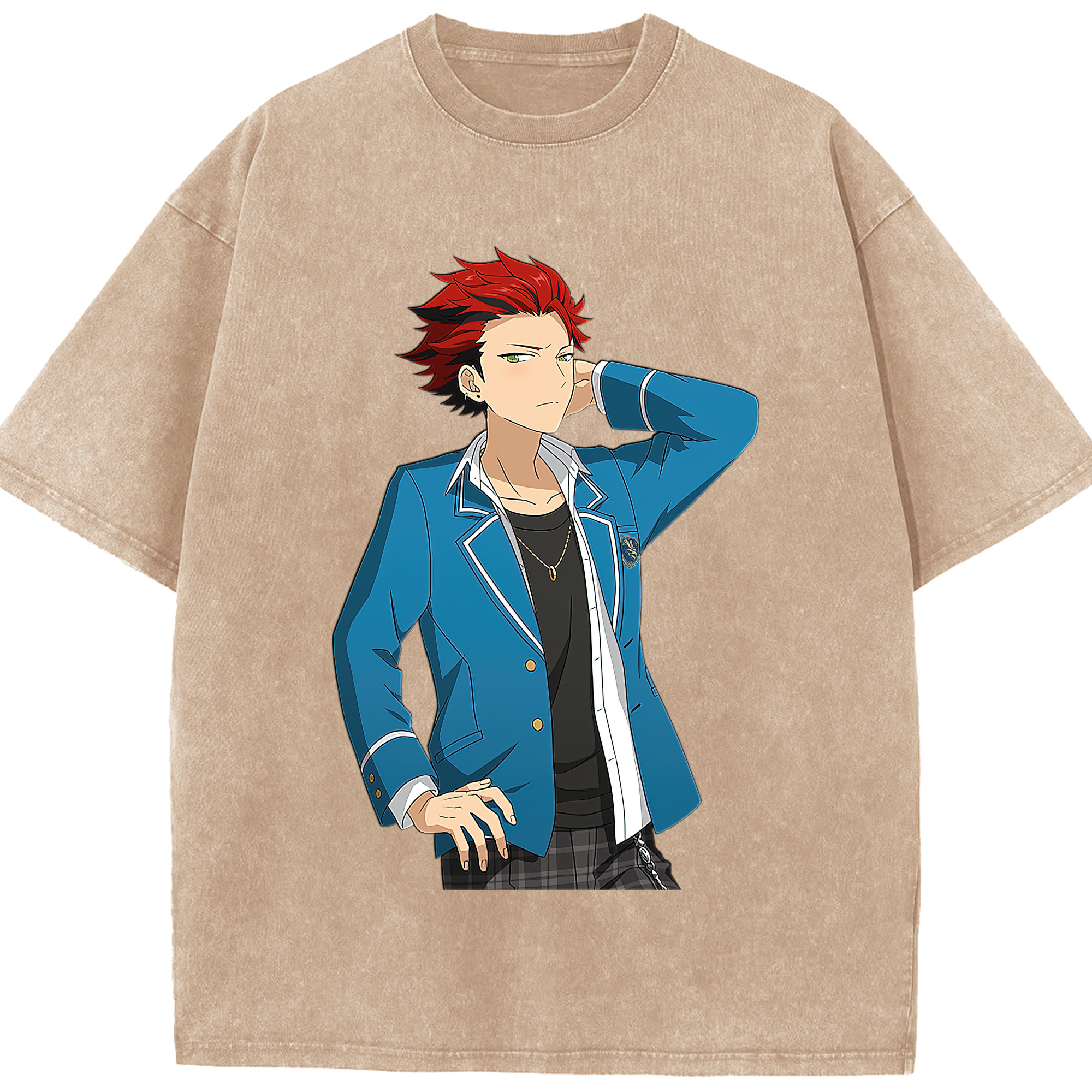 （画像用） あんさんぶるスターズ! Ensemble Stars 綿100% ヴィンテージ風 半袖Tシャツ（フロントプリント）