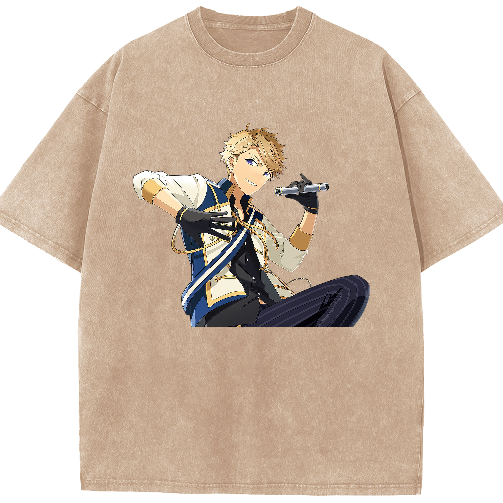 （画像用） あんさんぶるスターズ! Ensemble Stars 綿100% ヴィンテージ風 半袖Tシャツ（フロントプリント）