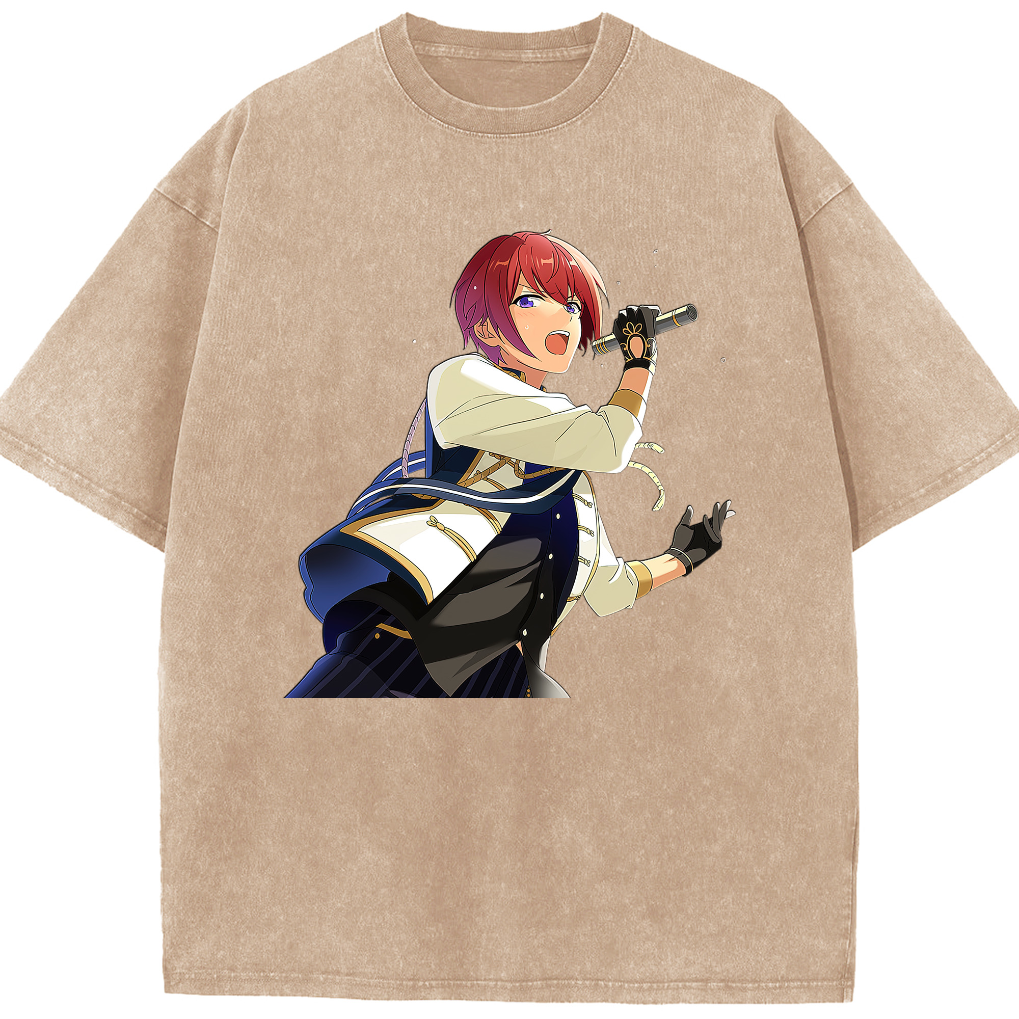 （画像用） あんさんぶるスターズ! Ensemble Stars 綿100% ヴィンテージ風 半袖Tシャツ（フロントプリント）