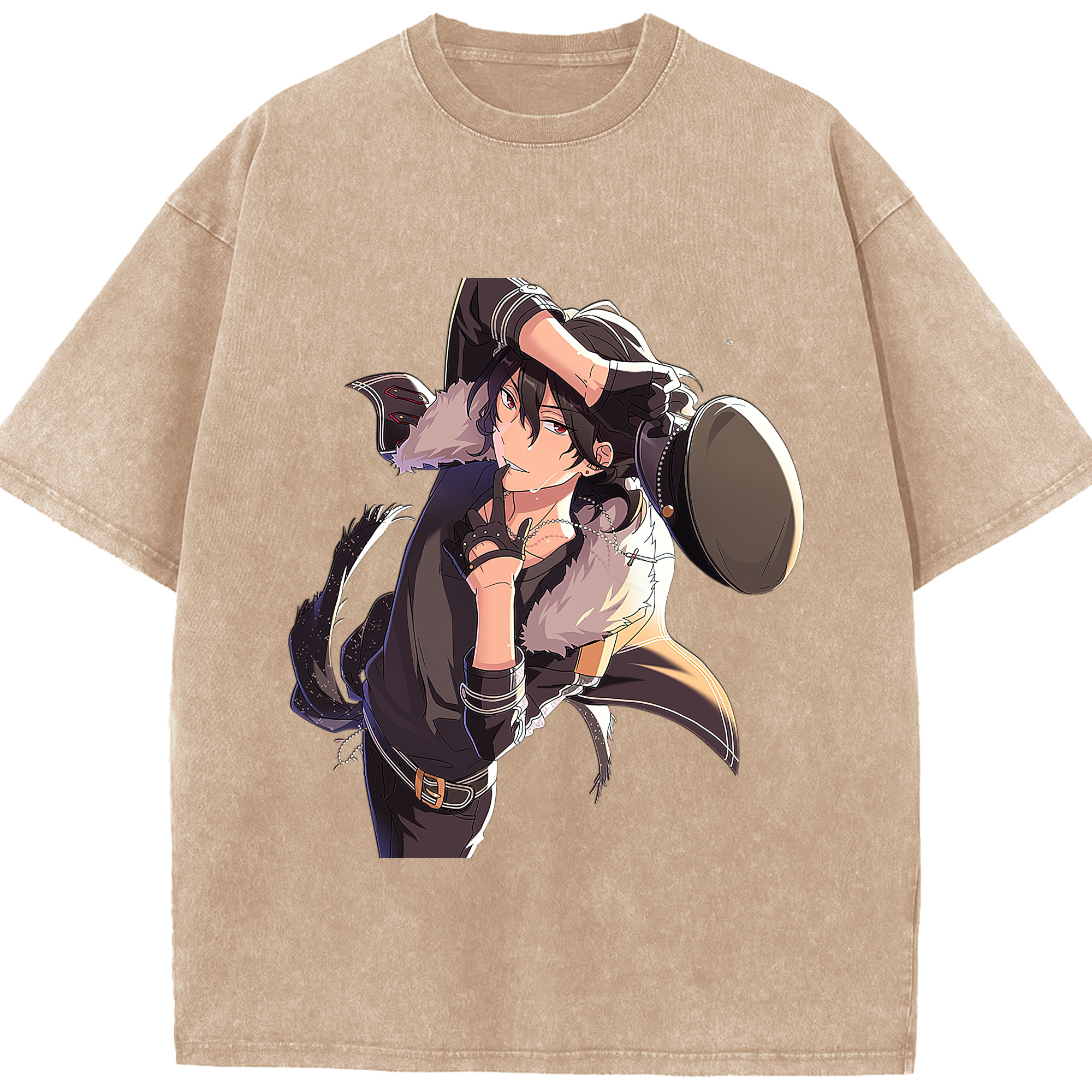（画像用） あんさんぶるスターズ! Ensemble Stars 綿100% ヴィンテージ風 半袖Tシャツ（フロントプリント）