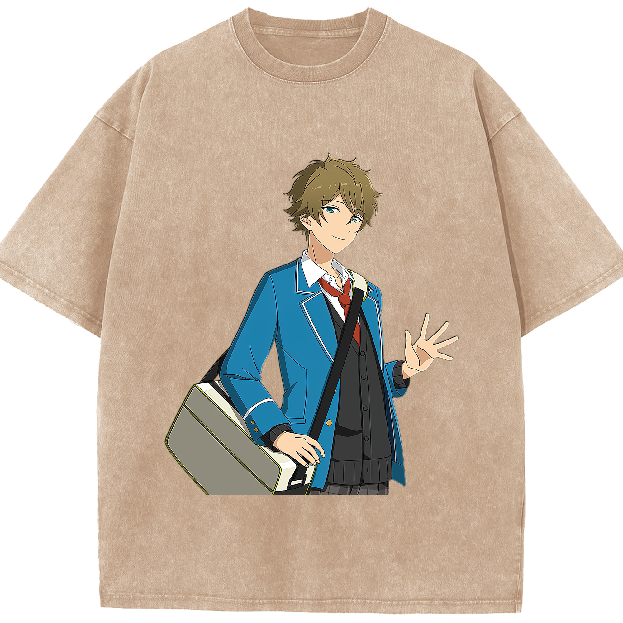 （画像用） あんさんぶるスターズ! Ensemble Stars 綿100% ヴィンテージ風 半袖Tシャツ（フロントプリント）