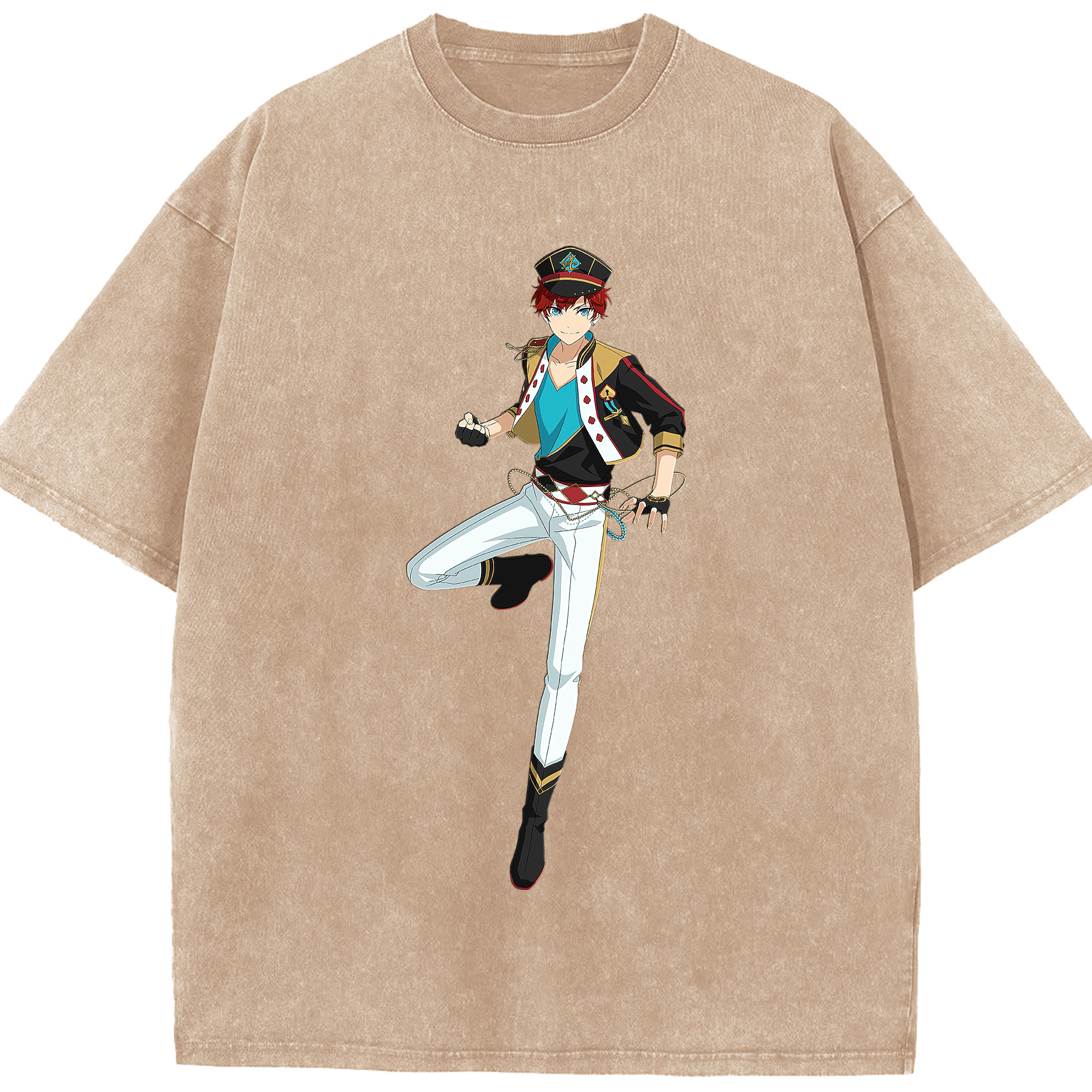 （画像用） あんさんぶるスターズ! Ensemble Stars 綿100% ヴィンテージ風 半袖Tシャツ（フロントプリント）