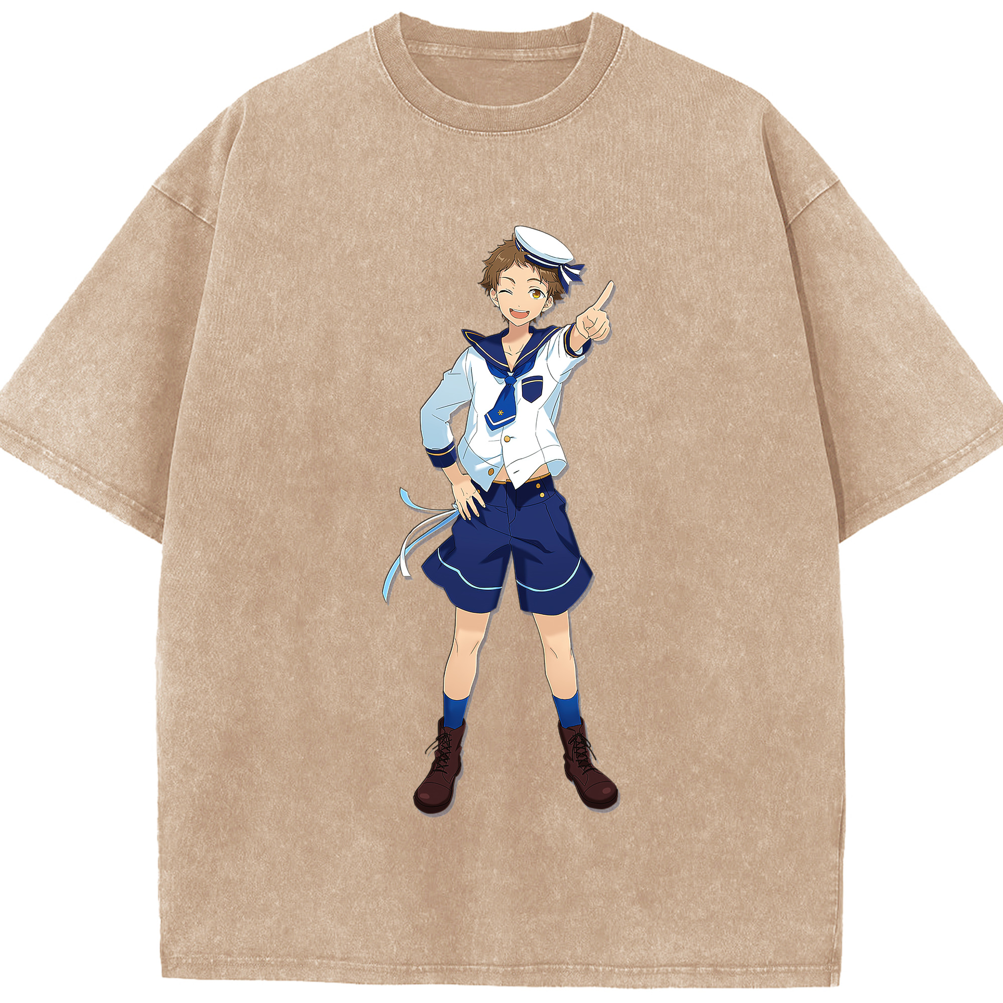 （画像用） あんさんぶるスターズ! Ensemble Stars 綿100% ヴィンテージ風 半袖Tシャツ（フロントプリント）