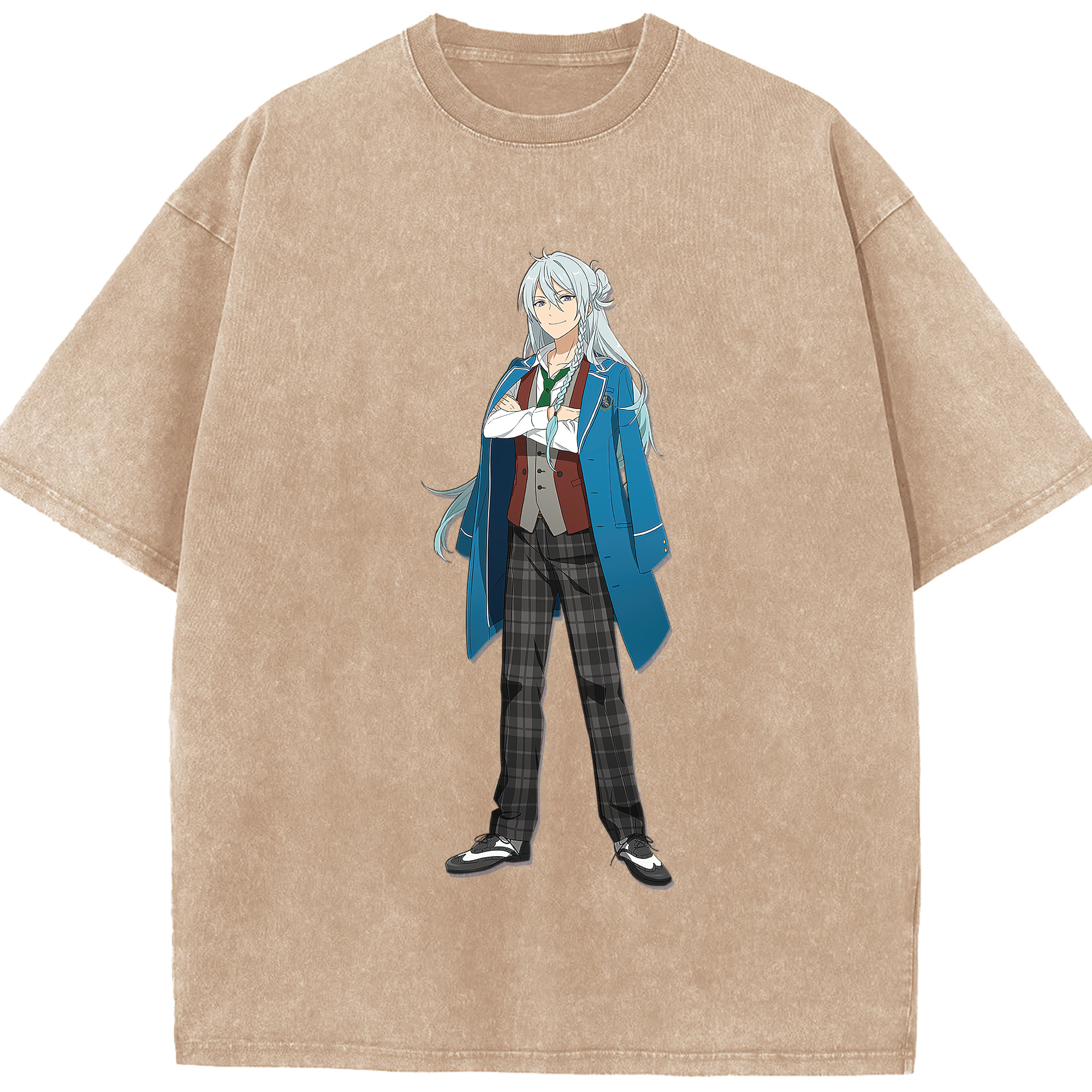 （画像用） あんさんぶるスターズ! Ensemble Stars 綿100% ヴィンテージ風 半袖Tシャツ（フロントプリント）