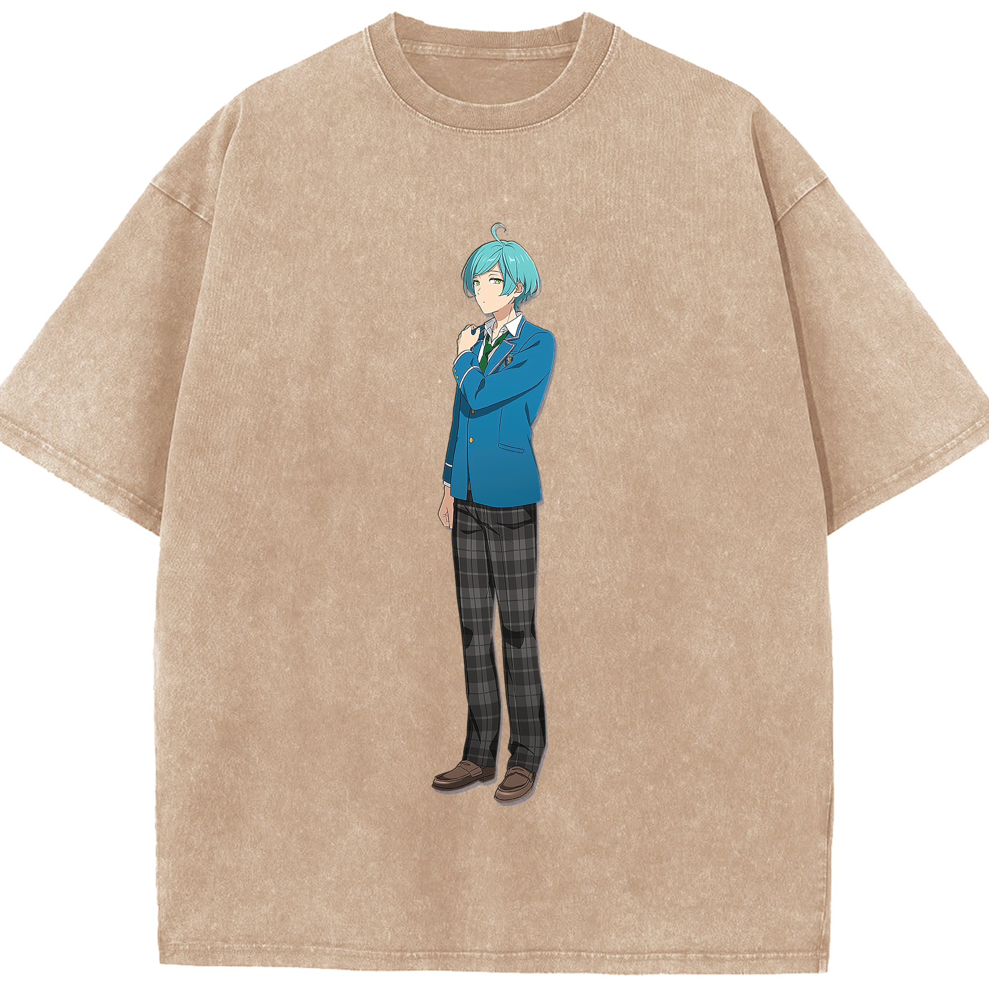 （画像用） あんさんぶるスターズ! Ensemble Stars 綿100% ヴィンテージ風 半袖Tシャツ（フロントプリント）
