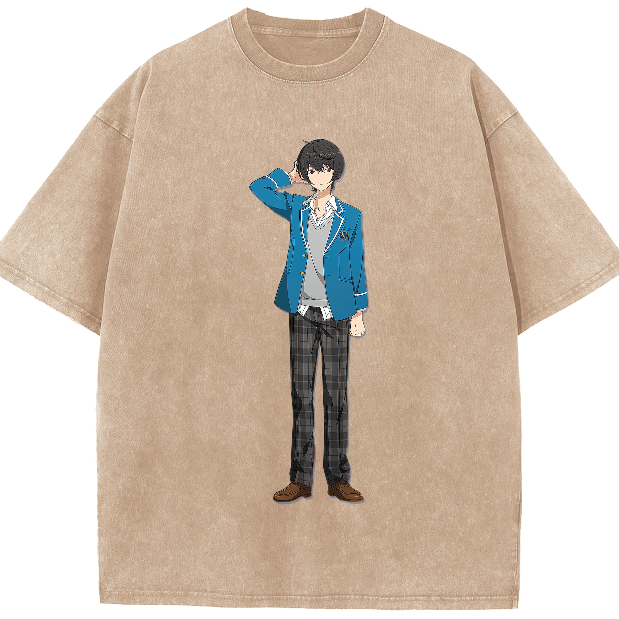 （画像用） あんさんぶるスターズ! Ensemble Stars 綿100% ヴィンテージ風 半袖Tシャツ（フロントプリント）