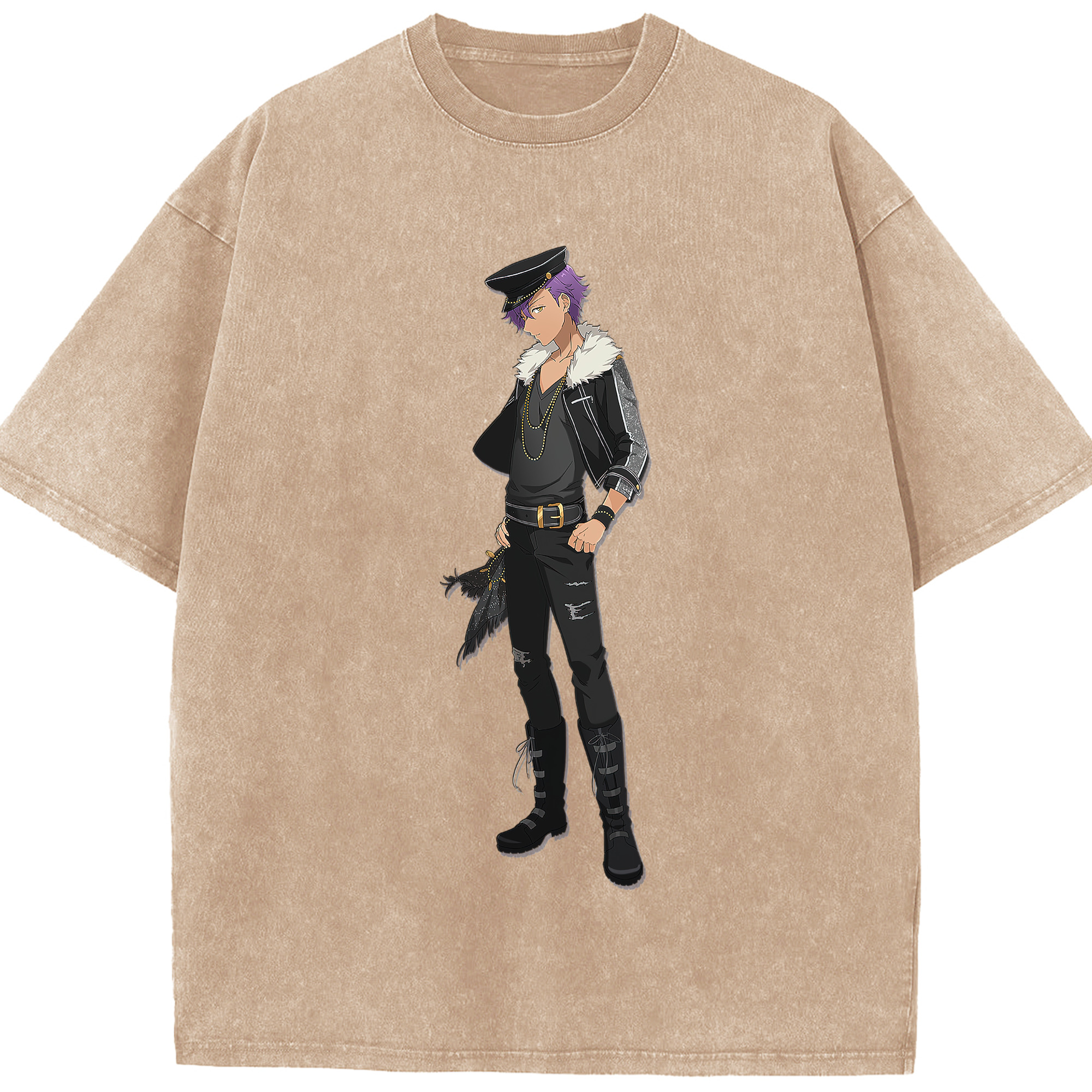 （画像用） あんさんぶるスターズ! Ensemble Stars 綿100% ヴィンテージ風 半袖Tシャツ（フロントプリント）