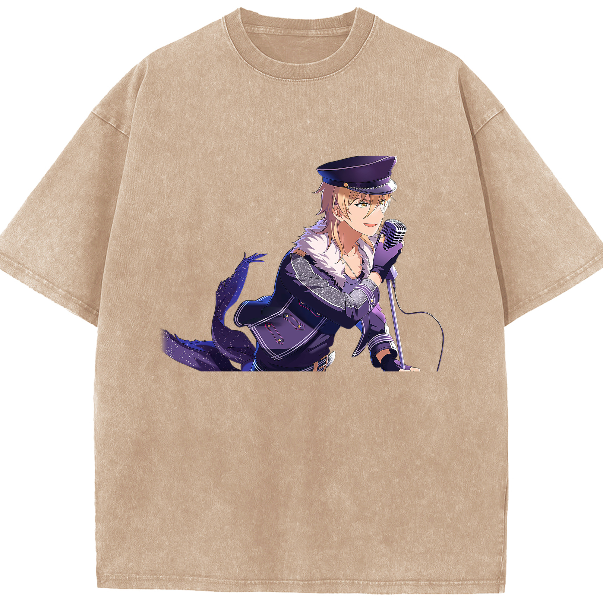 （画像用） あんさんぶるスターズ! Ensemble Stars 綿100% ヴィンテージ風 半袖Tシャツ（フロントプリント）
