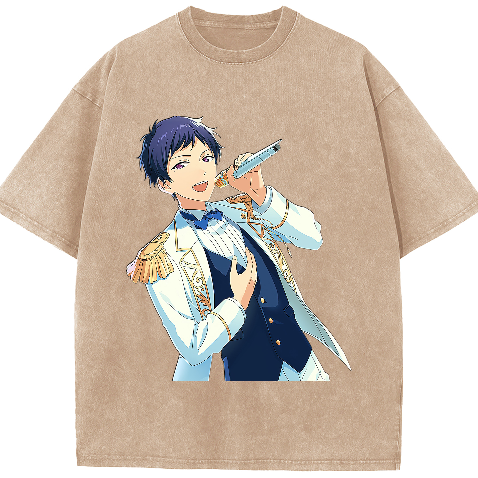 （画像用） あんさんぶるスターズ! Ensemble Stars 綿100% ヴィンテージ風 半袖Tシャツ（フロントプリント）