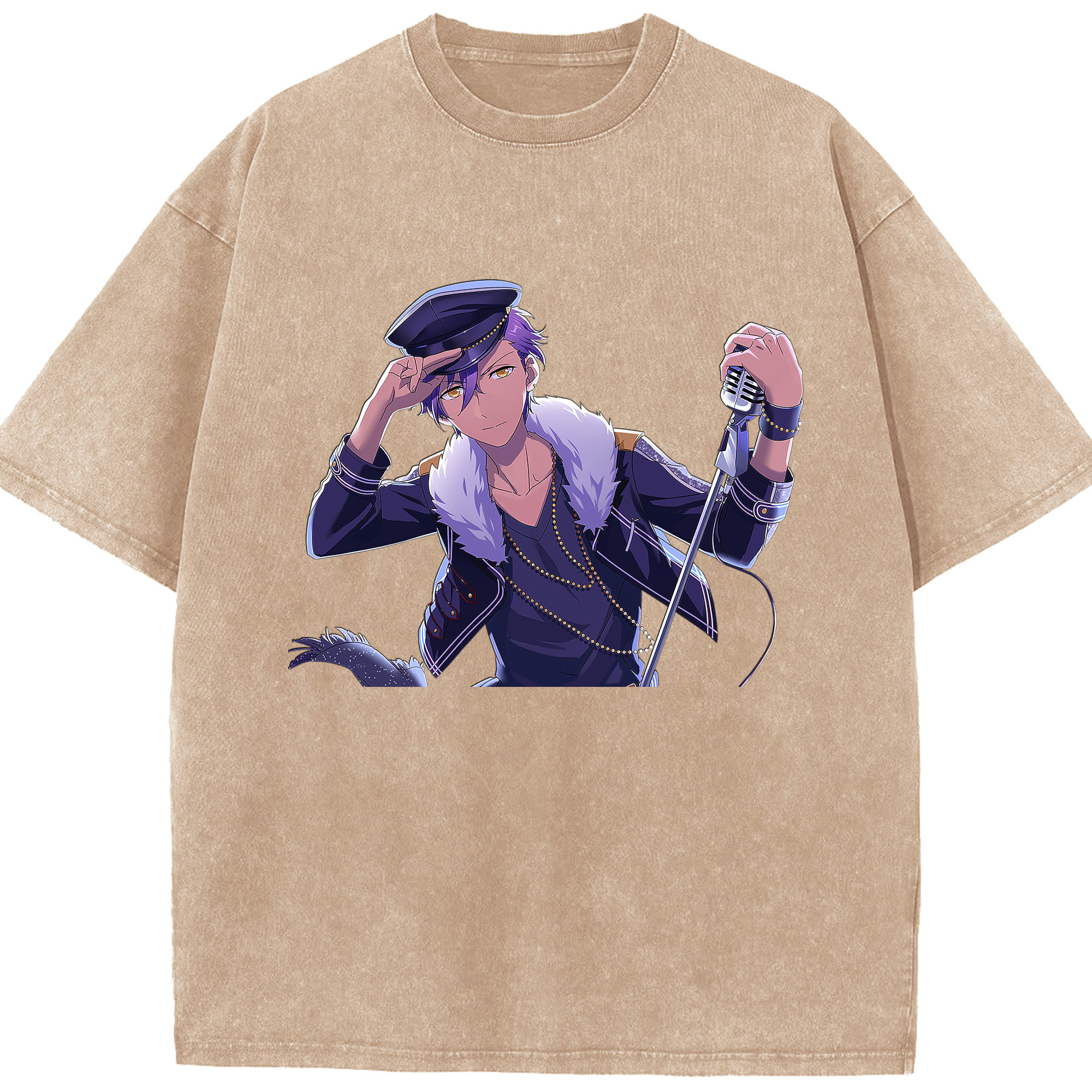 （画像用） あんさんぶるスターズ! Ensemble Stars 綿100% ヴィンテージ風 半袖Tシャツ（フロントプリント）