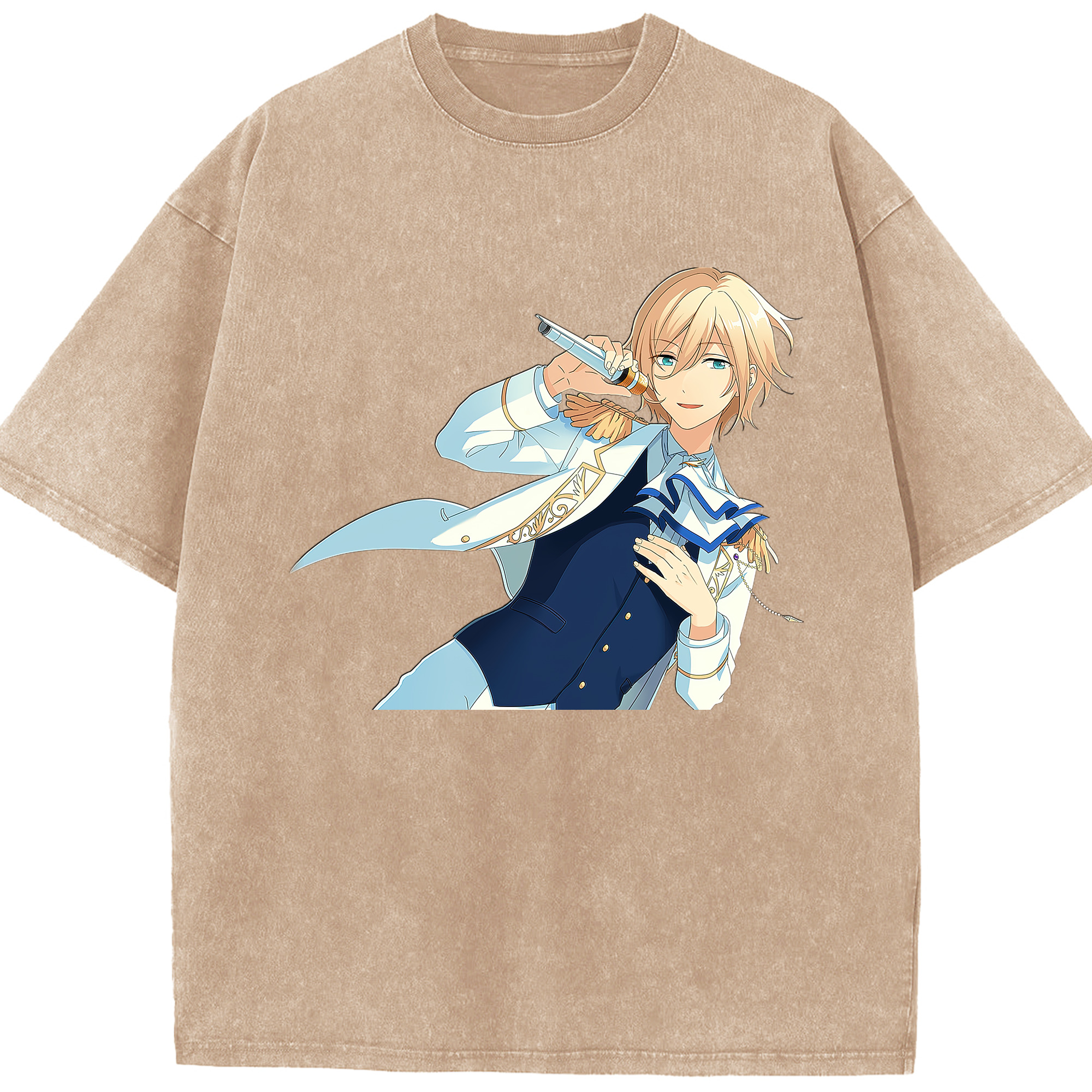 （画像用） あんさんぶるスターズ! Ensemble Stars 綿100% ヴィンテージ風 半袖Tシャツ（フロントプリント）