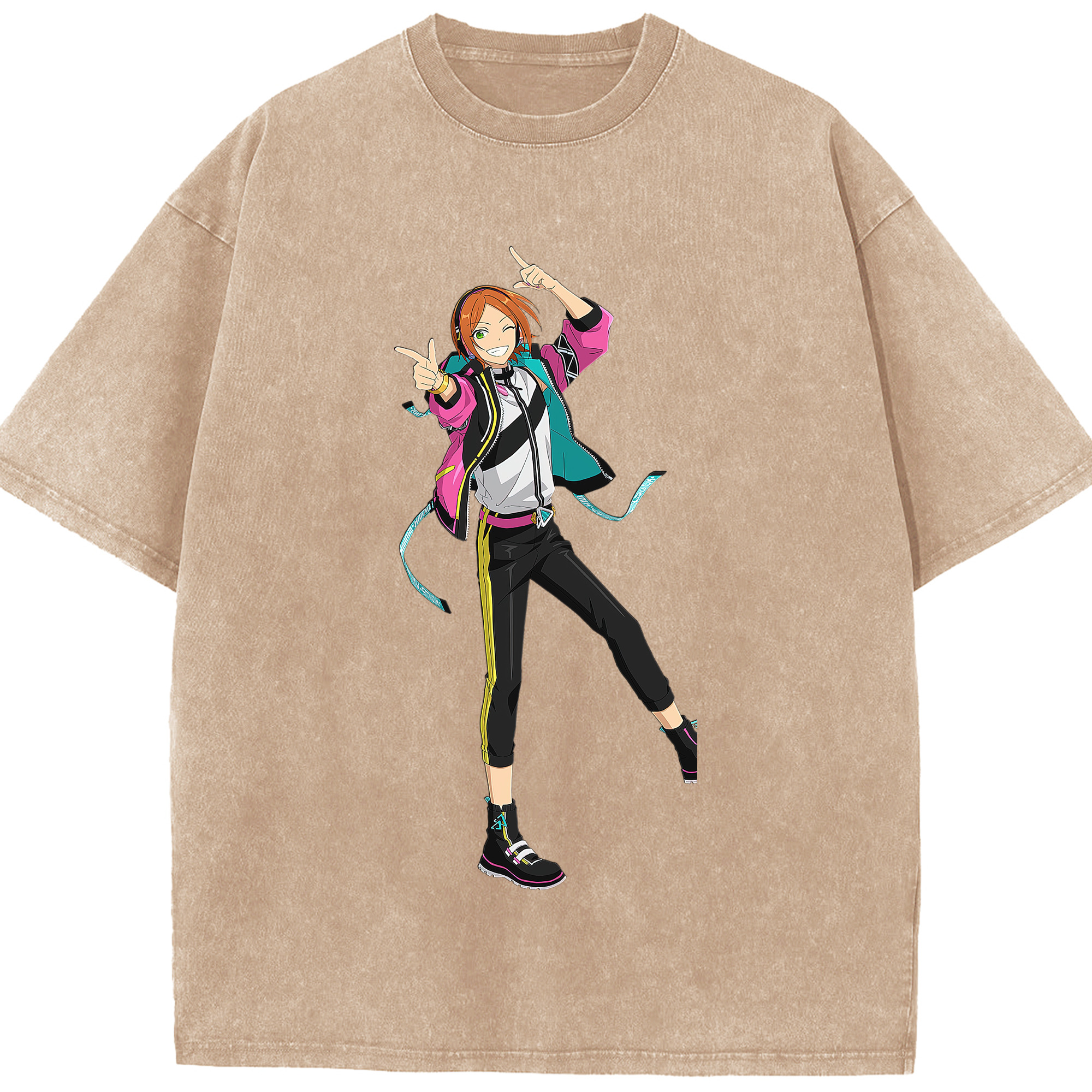（画像用） あんさんぶるスターズ! Ensemble Stars 綿100% ヴィンテージ風 半袖Tシャツ（フロントプリント）