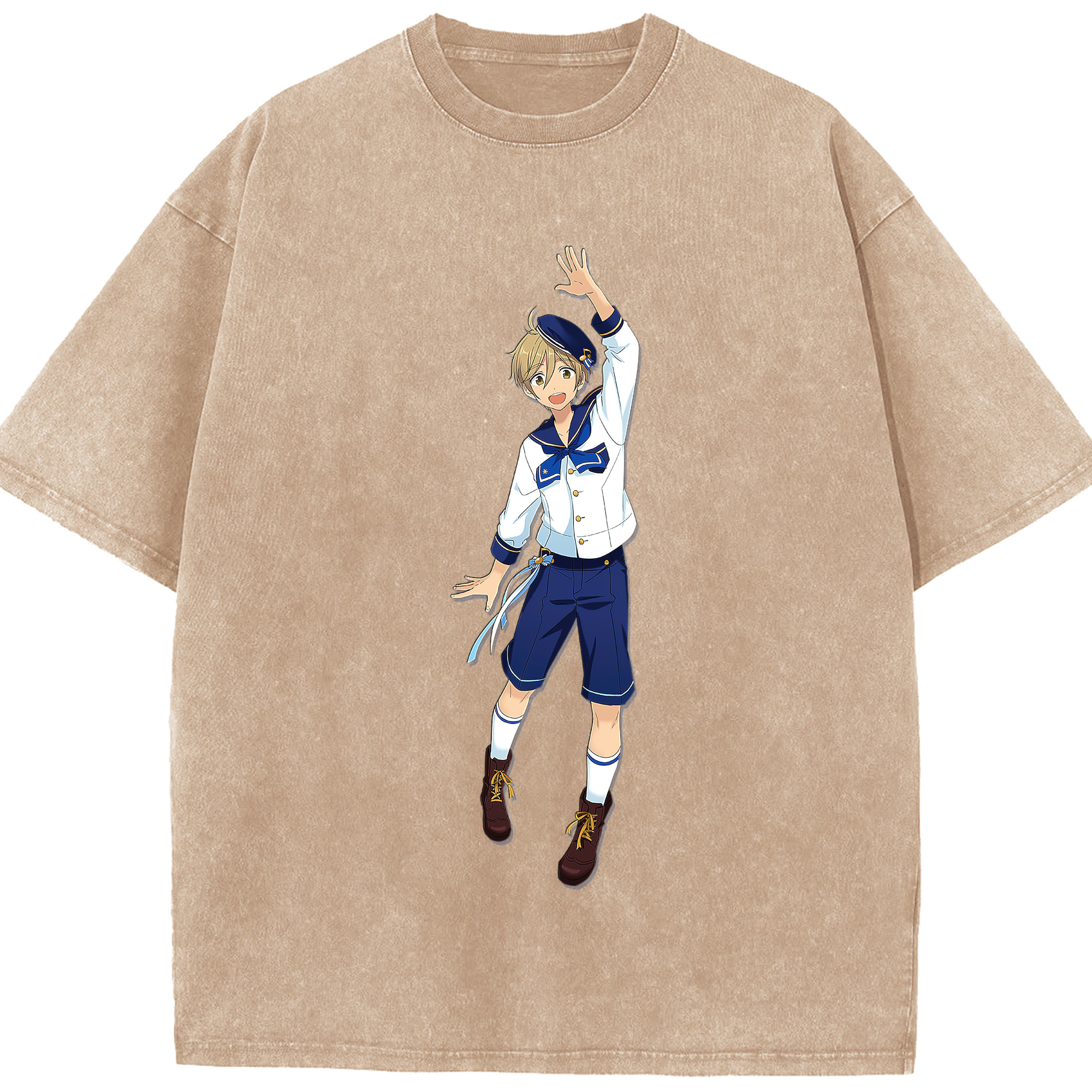 （画像用） あんさんぶるスターズ! Ensemble Stars 綿100% ヴィンテージ風 半袖Tシャツ（フロントプリント）