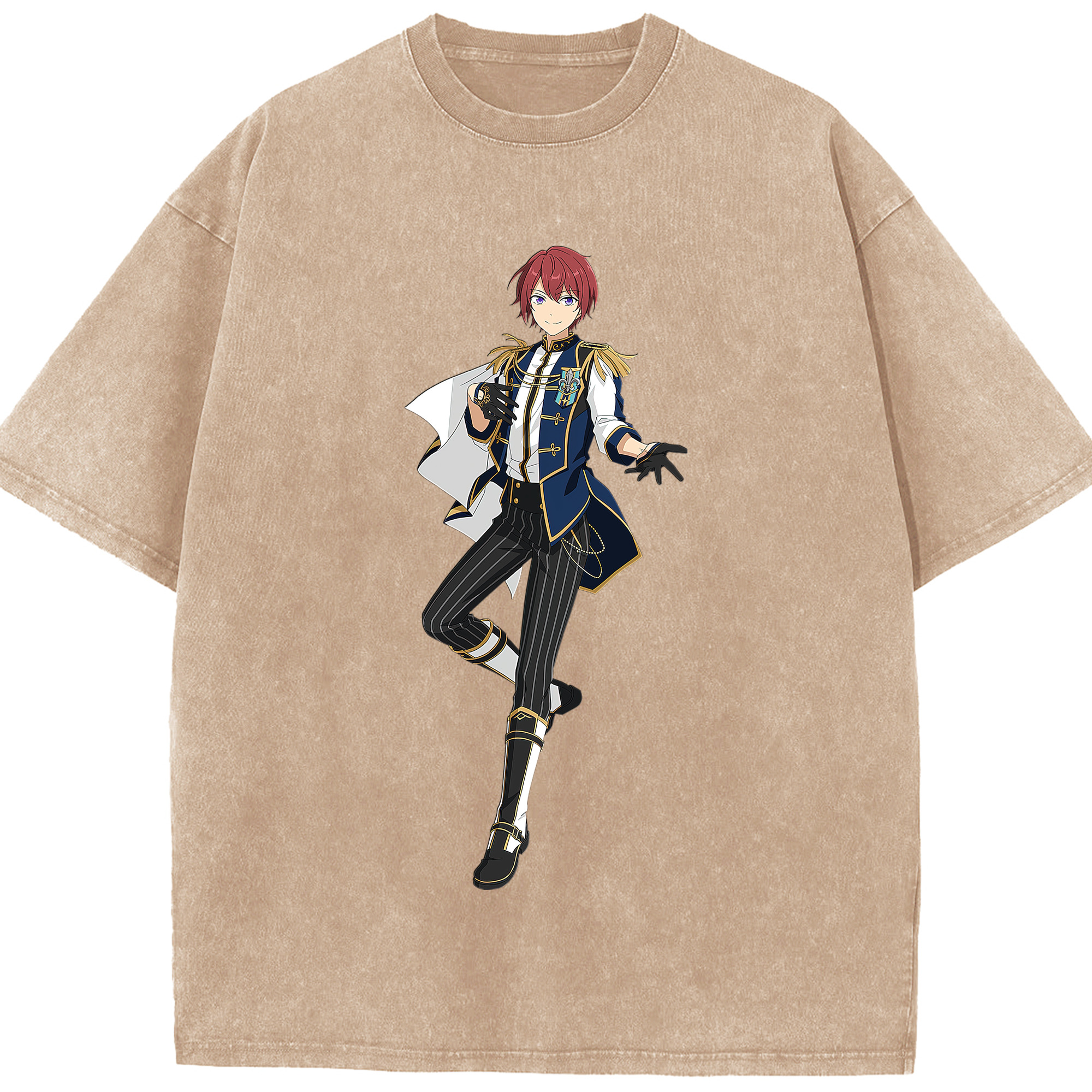 （画像用） あんさんぶるスターズ! Ensemble Stars 綿100% ヴィンテージ風 半袖Tシャツ（フロントプリント）