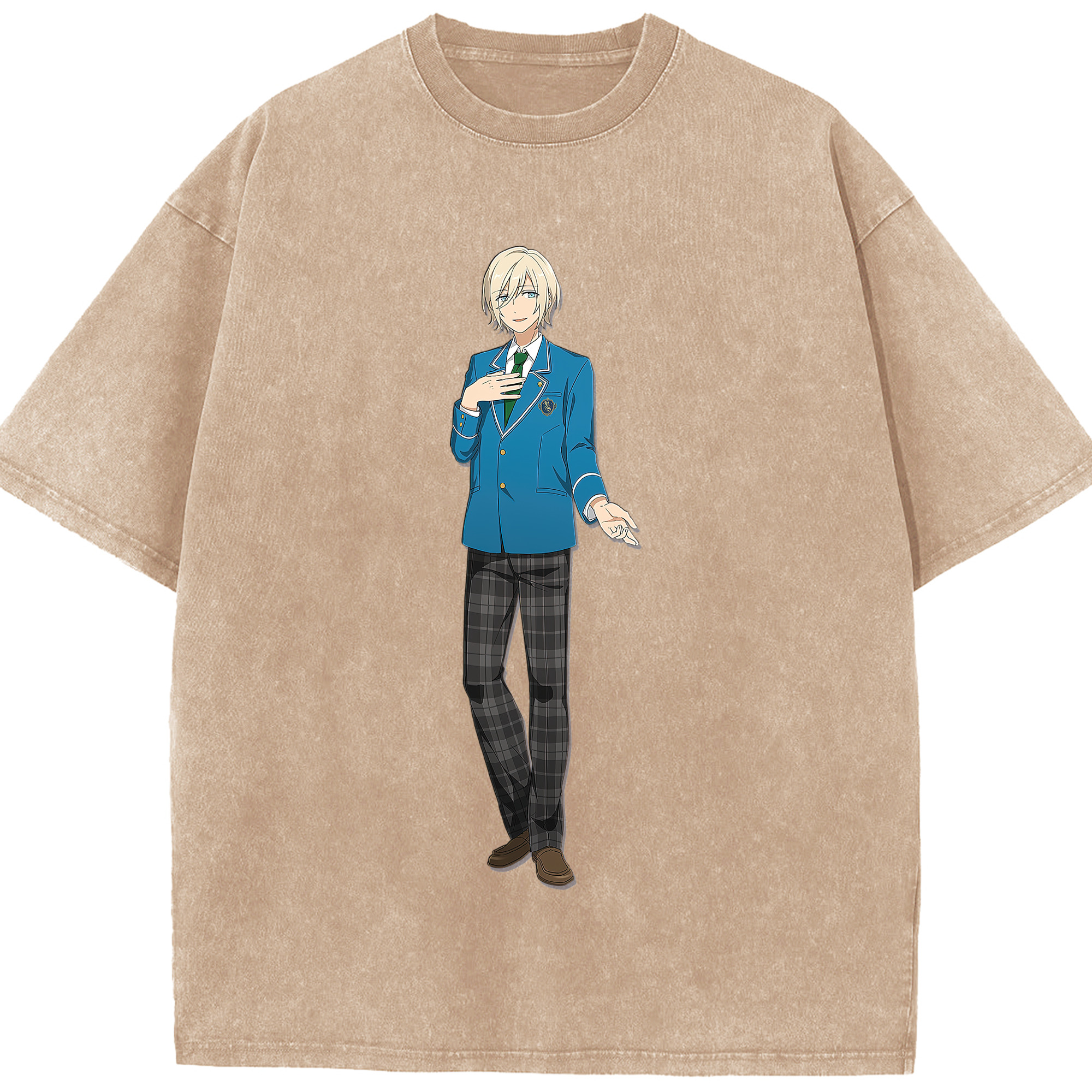 （画像用） あんさんぶるスターズ! Ensemble Stars 綿100% ヴィンテージ風 半袖Tシャツ（フロントプリント）