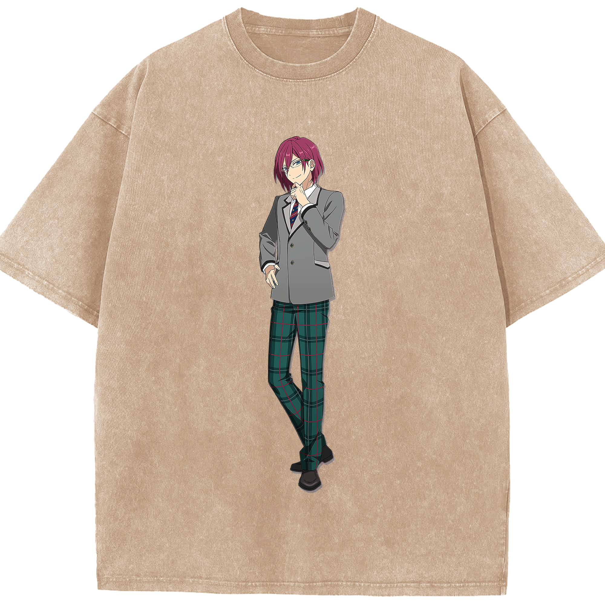 （画像用） あんさんぶるスターズ! Ensemble Stars 綿100% ヴィンテージ風 半袖Tシャツ（フロントプリント）