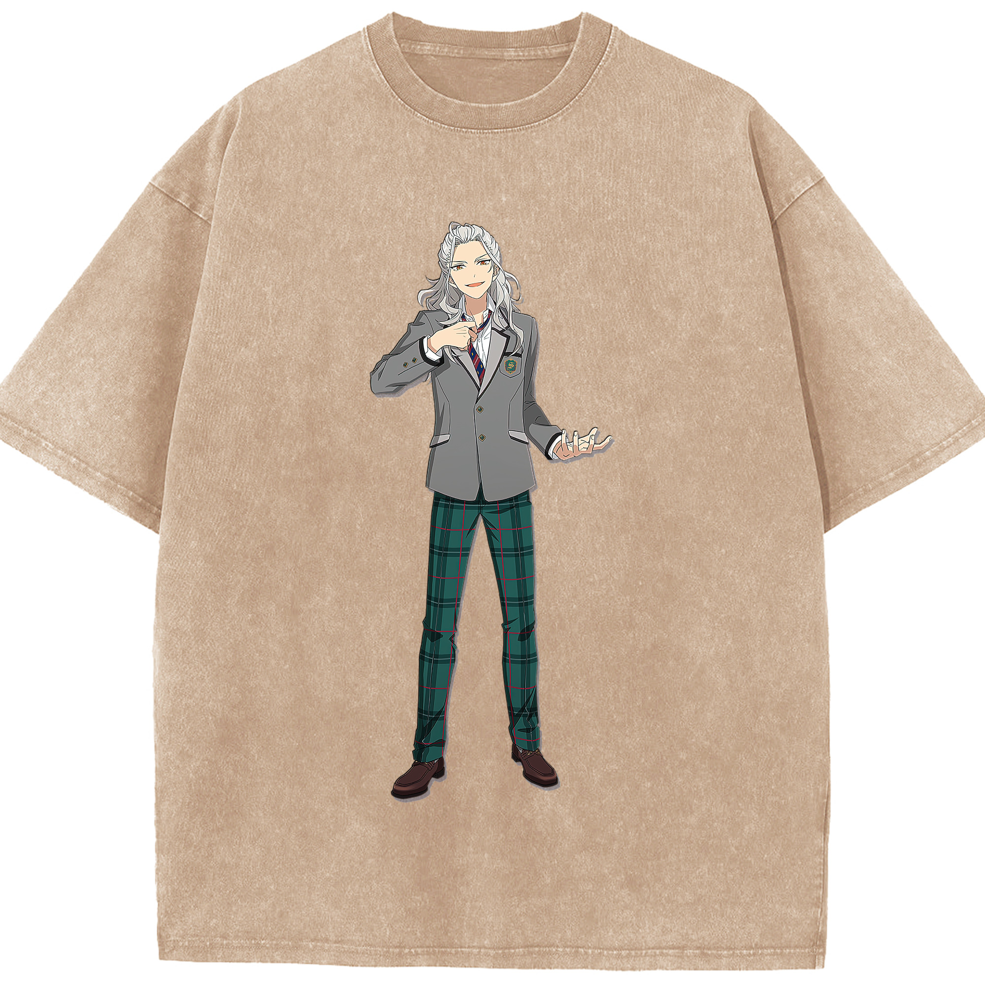 （画像用） あんさんぶるスターズ! Ensemble Stars 綿100% ヴィンテージ風 半袖Tシャツ（フロントプリント）