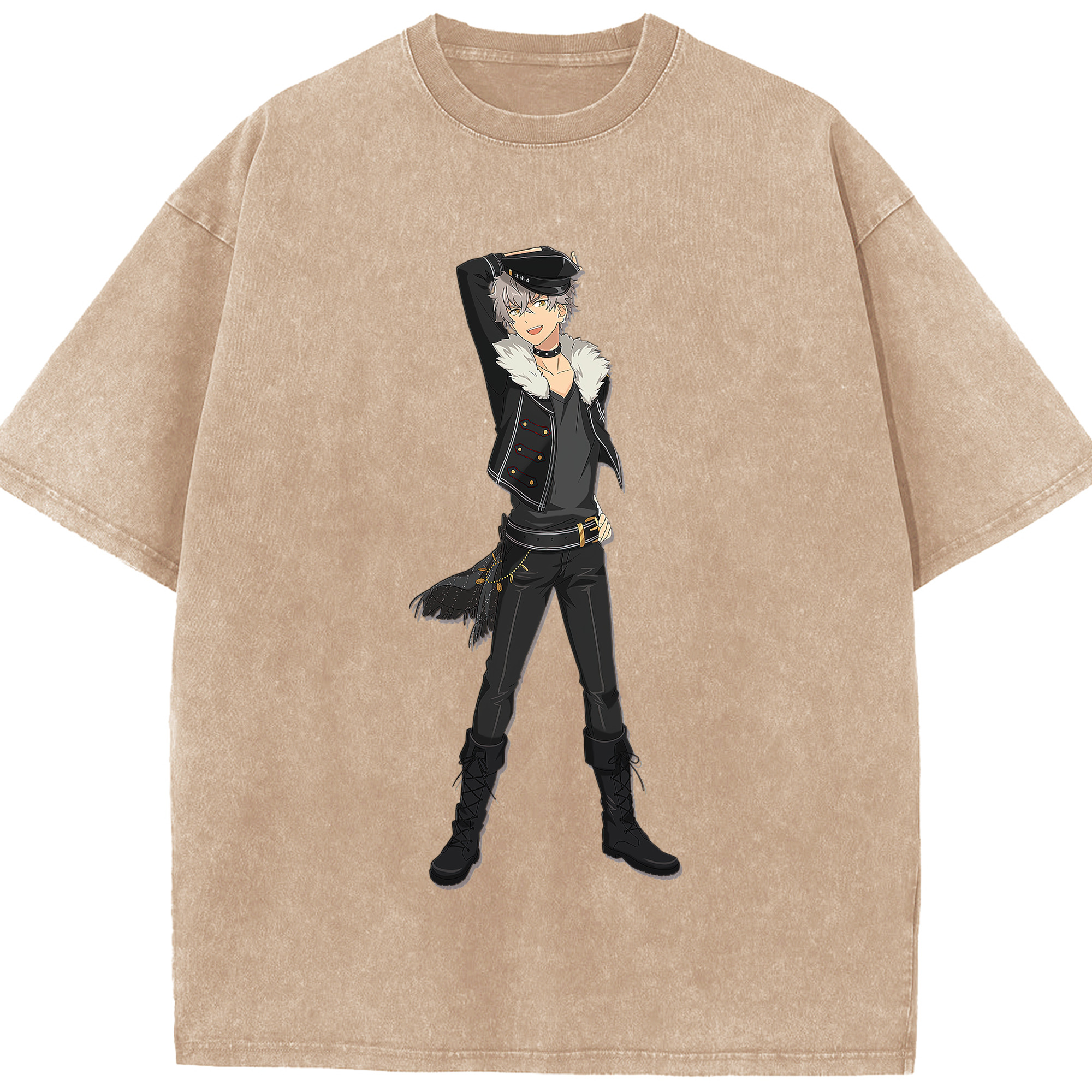 （画像用） あんさんぶるスターズ! Ensemble Stars 綿100% ヴィンテージ風 半袖Tシャツ（フロントプリント）