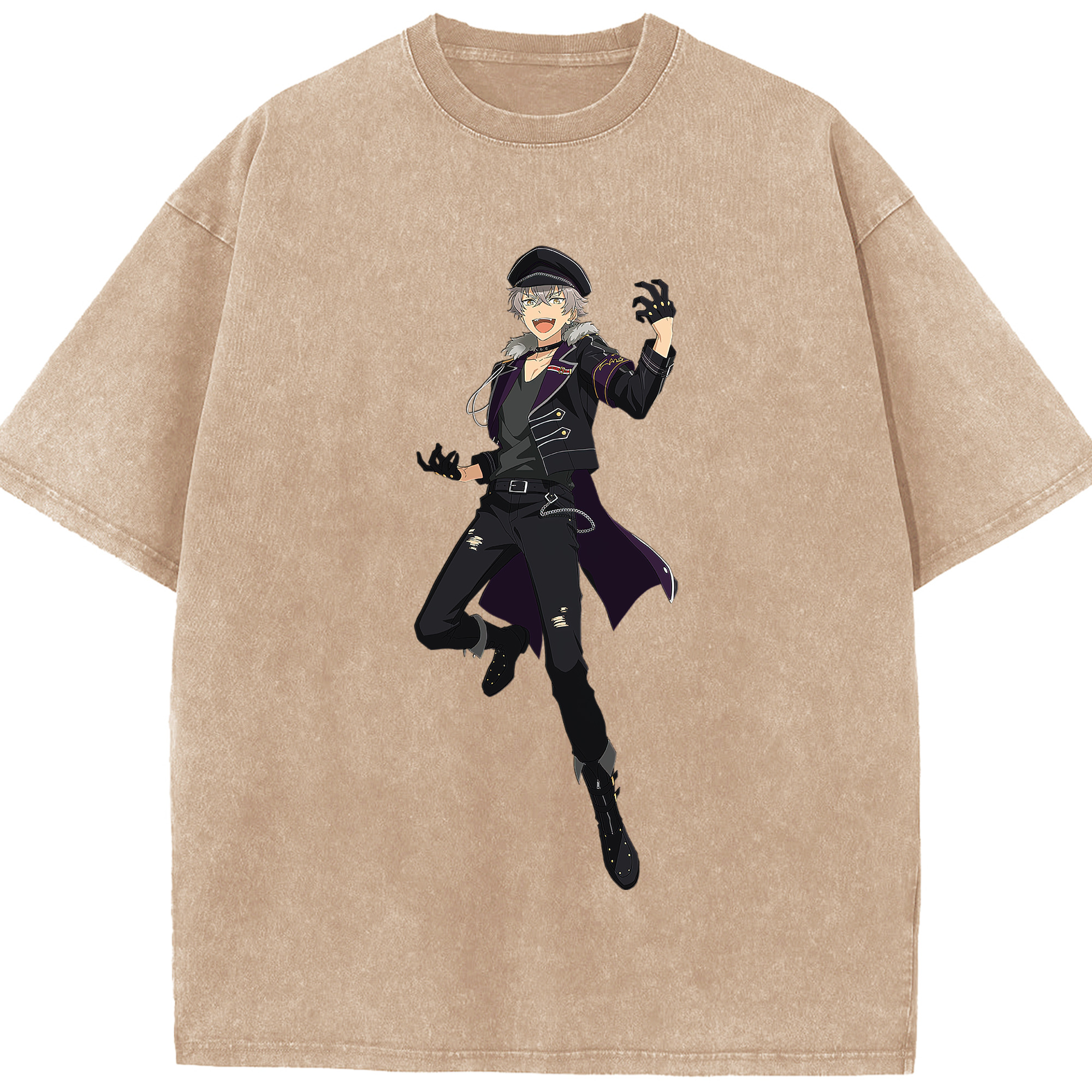 （画像用） あんさんぶるスターズ! Ensemble Stars 綿100% ヴィンテージ風 半袖Tシャツ（フロントプリント）