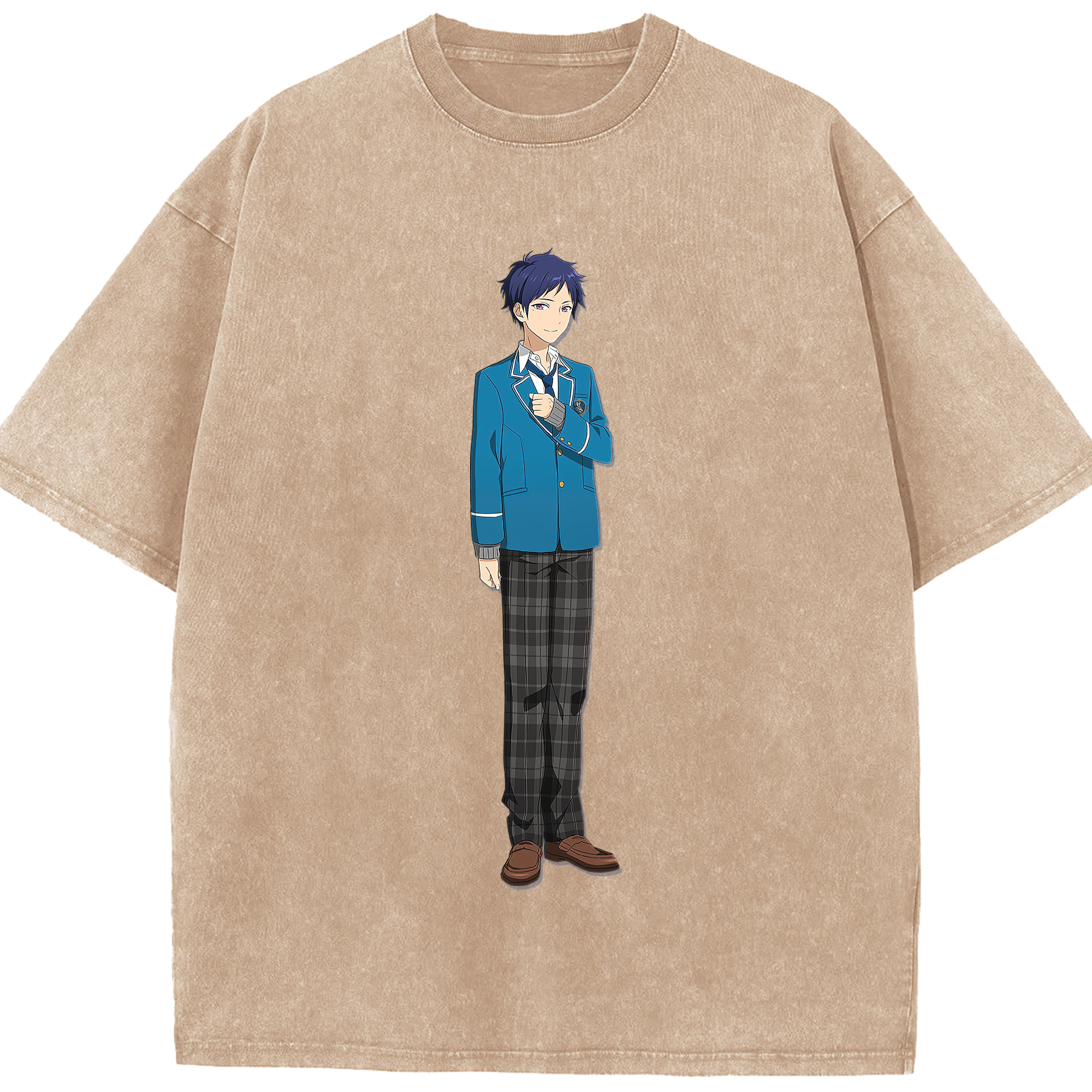 （画像用） あんさんぶるスターズ! Ensemble Stars 綿100% ヴィンテージ風 半袖Tシャツ（フロントプリント）