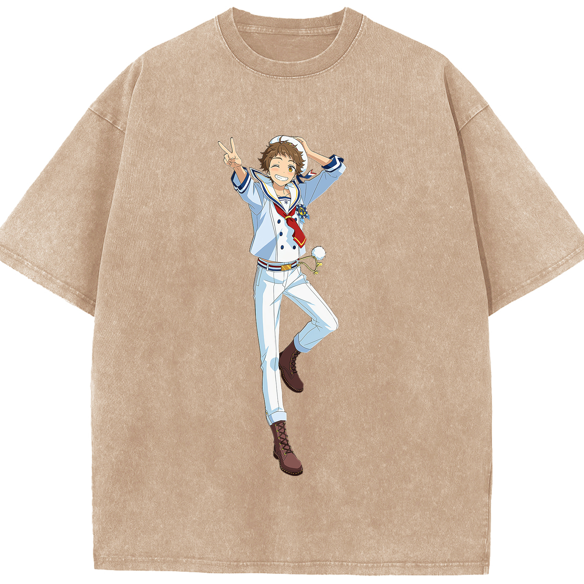 （画像用） あんさんぶるスターズ! Ensemble Stars 綿100% ヴィンテージ風 半袖Tシャツ（フロントプリント）