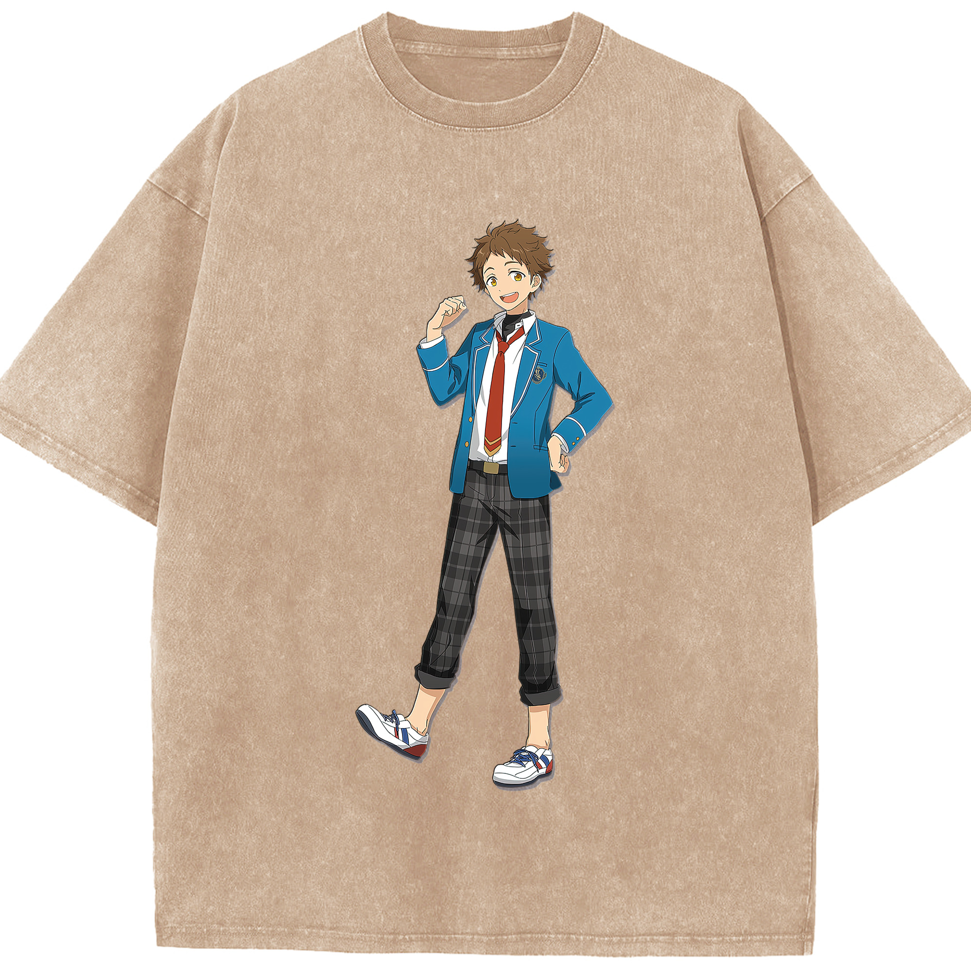 （画像用） あんさんぶるスターズ! Ensemble Stars 綿100% ヴィンテージ風 半袖Tシャツ（フロントプリント）