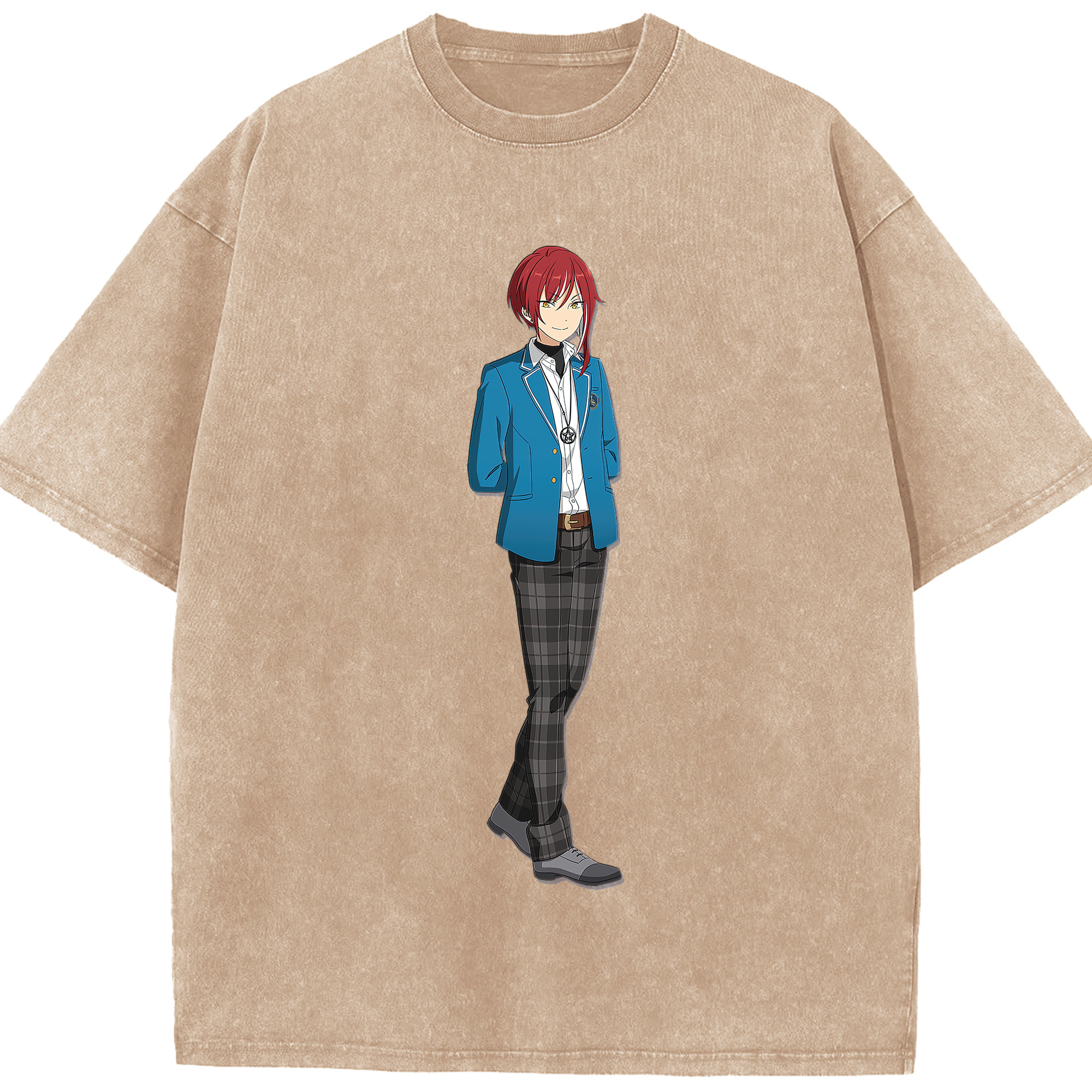 （画像用） あんさんぶるスターズ! Ensemble Stars 綿100% ヴィンテージ風 半袖Tシャツ（フロントプリント）