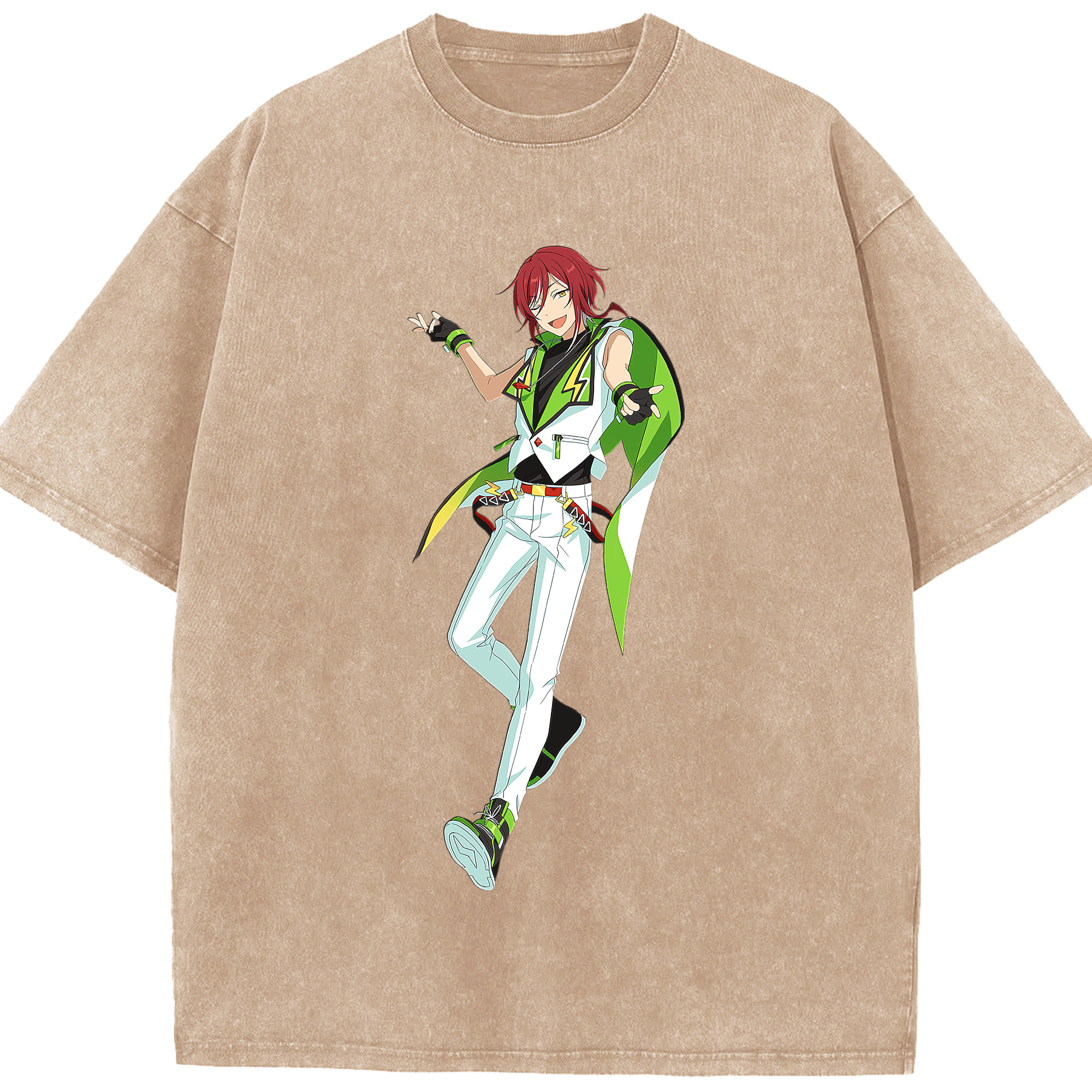 （画像用） あんさんぶるスターズ! Ensemble Stars 綿100% ヴィンテージ風 半袖Tシャツ（フロントプリント）
