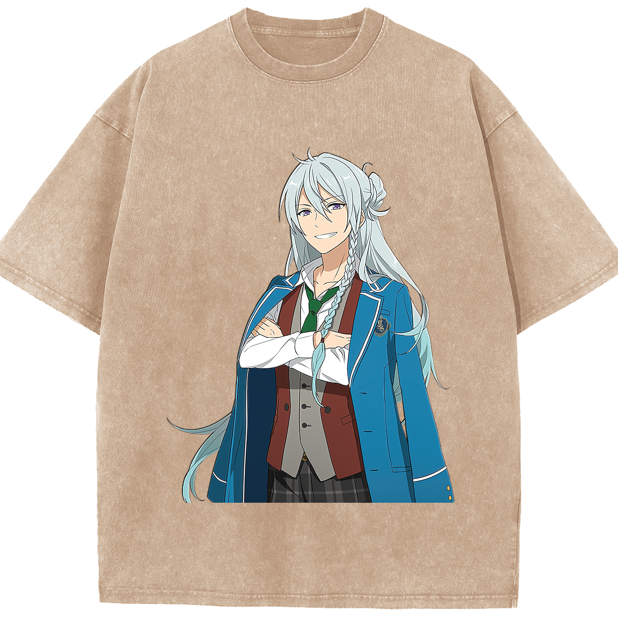（画像用） あんさんぶるスターズ! Ensemble Stars 綿100% ヴィンテージ風 半袖Tシャツ（フロントプリント）