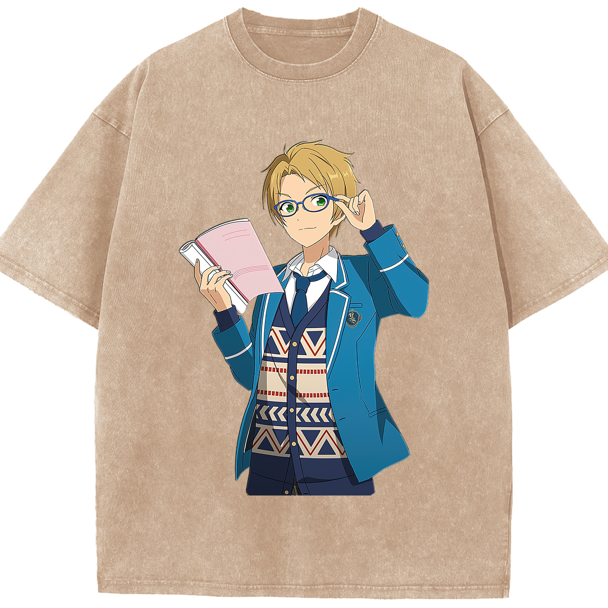（画像用） あんさんぶるスターズ! Ensemble Stars 綿100% ヴィンテージ風 半袖Tシャツ（フロントプリント）