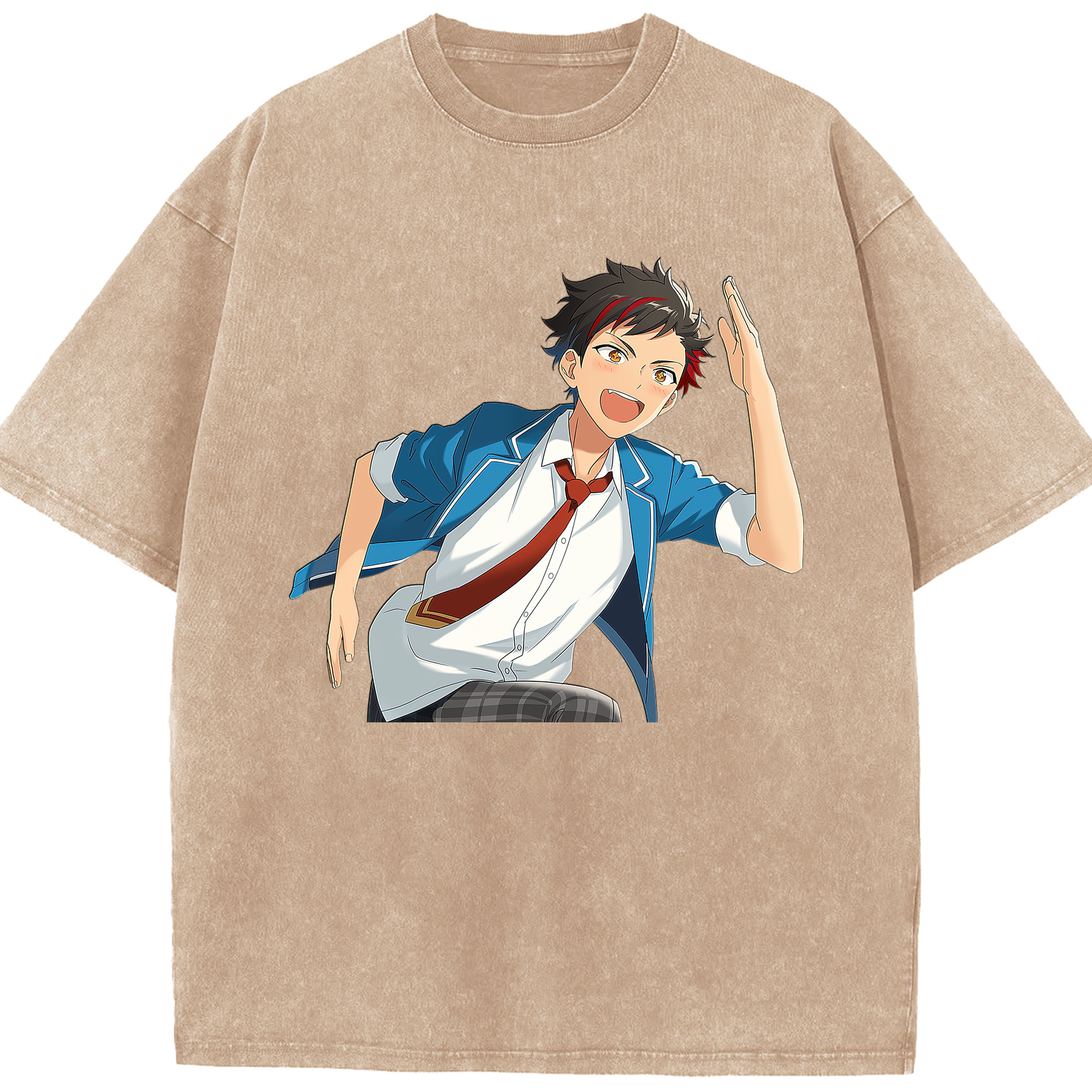（画像用） あんさんぶるスターズ! Ensemble Stars 綿100% ヴィンテージ風 半袖Tシャツ（フロントプリント）