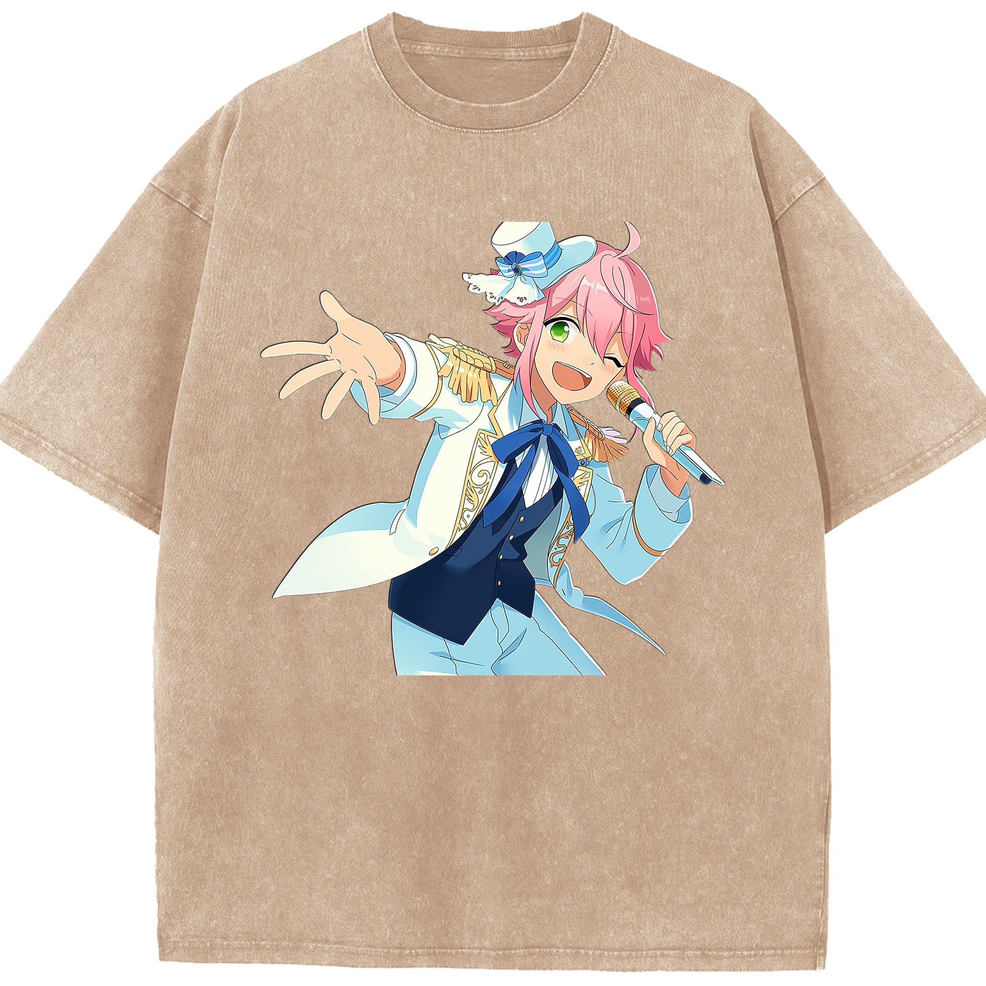 （画像用） あんさんぶるスターズ! Ensemble Stars 綿100% ヴィンテージ風 半袖Tシャツ（フロントプリント）