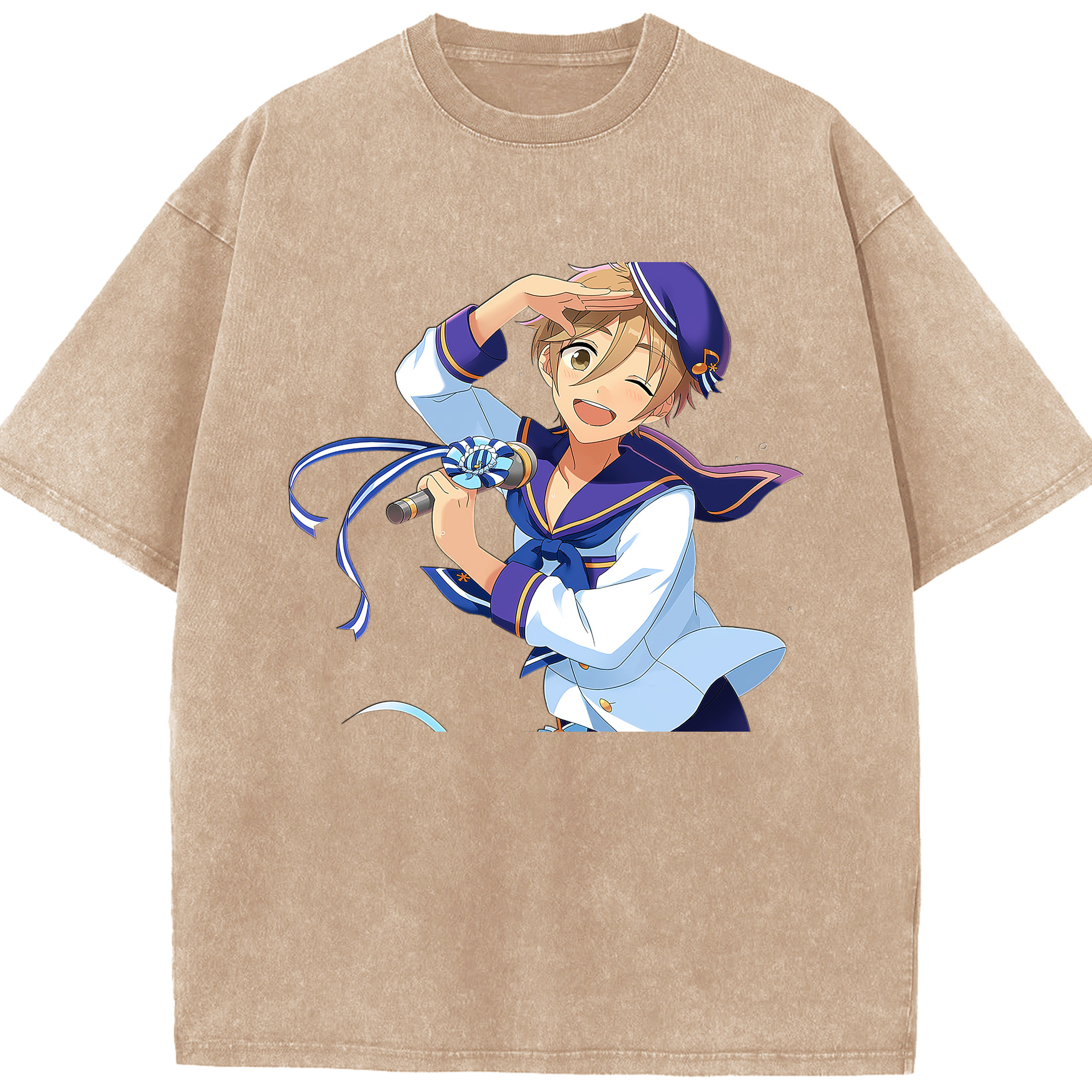 （画像用） あんさんぶるスターズ! Ensemble Stars 綿100% ヴィンテージ風 半袖Tシャツ（フロントプリント）