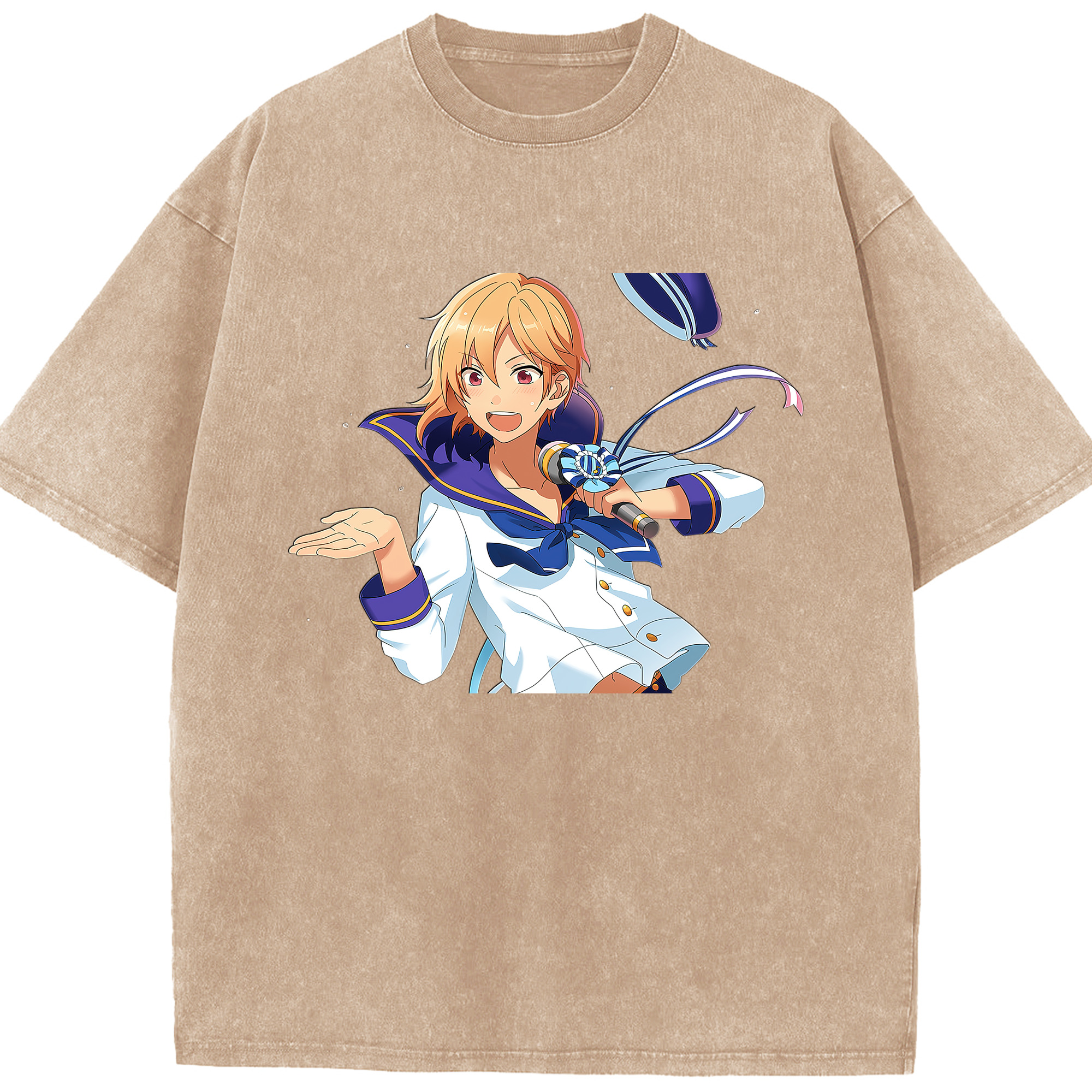 （画像用） あんさんぶるスターズ! Ensemble Stars 綿100% ヴィンテージ風 半袖Tシャツ（フロントプリント）