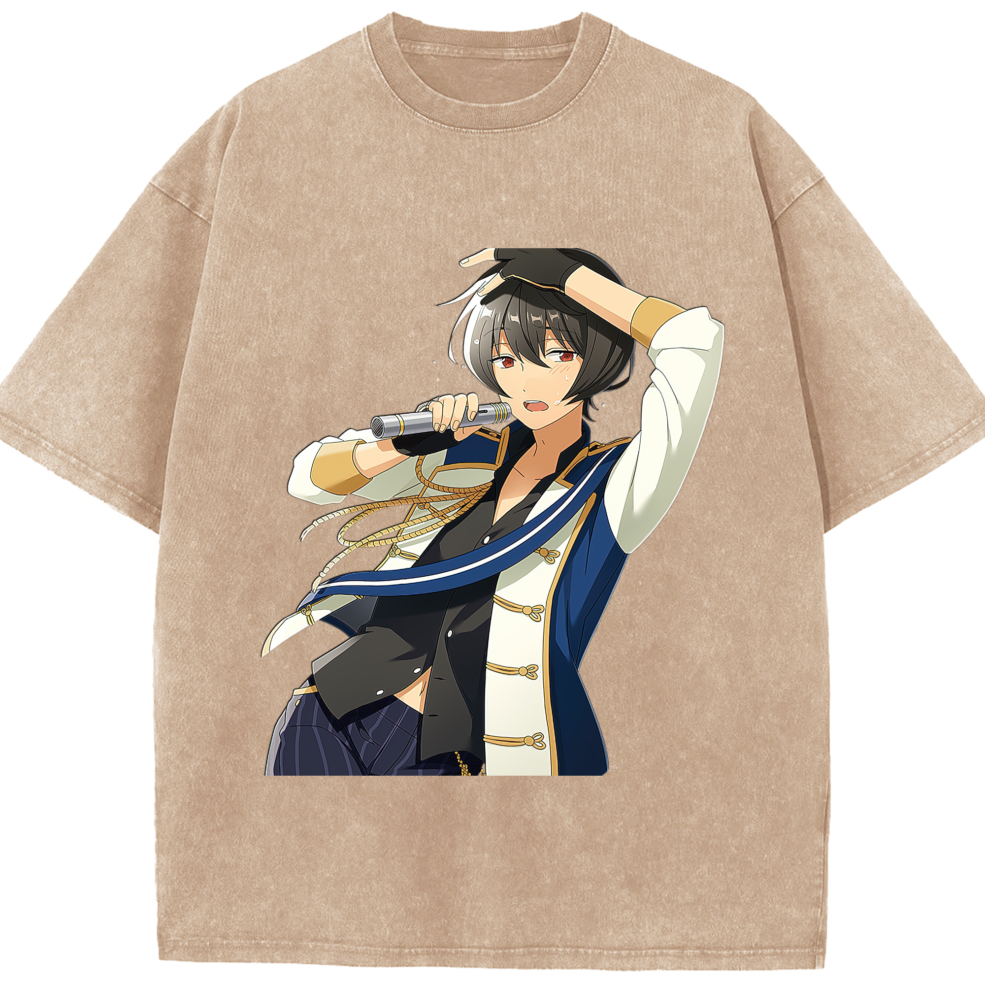 （画像用） あんさんぶるスターズ! Ensemble Stars 綿100% ヴィンテージ風 半袖Tシャツ（フロントプリント）