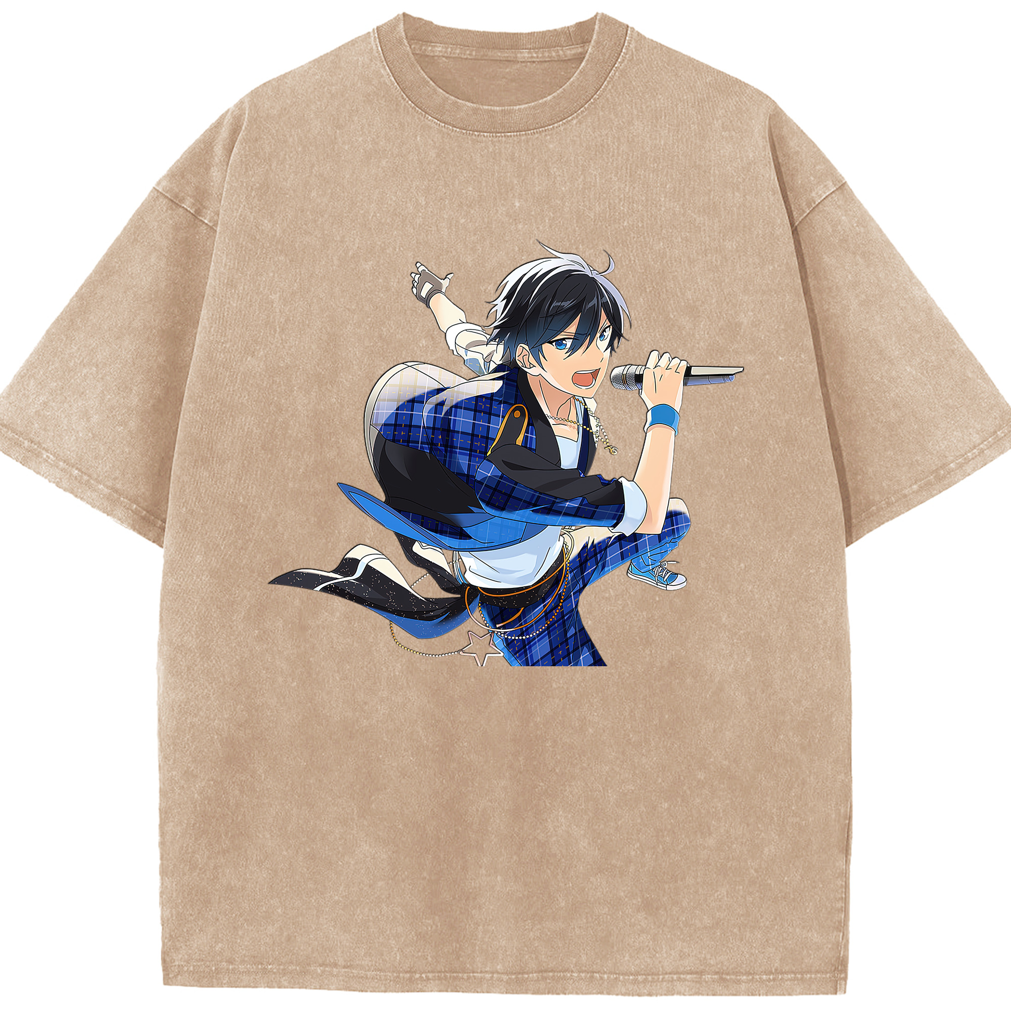 （画像用） あんさんぶるスターズ! Ensemble Stars 綿100% ヴィンテージ風 半袖Tシャツ（フロントプリント）