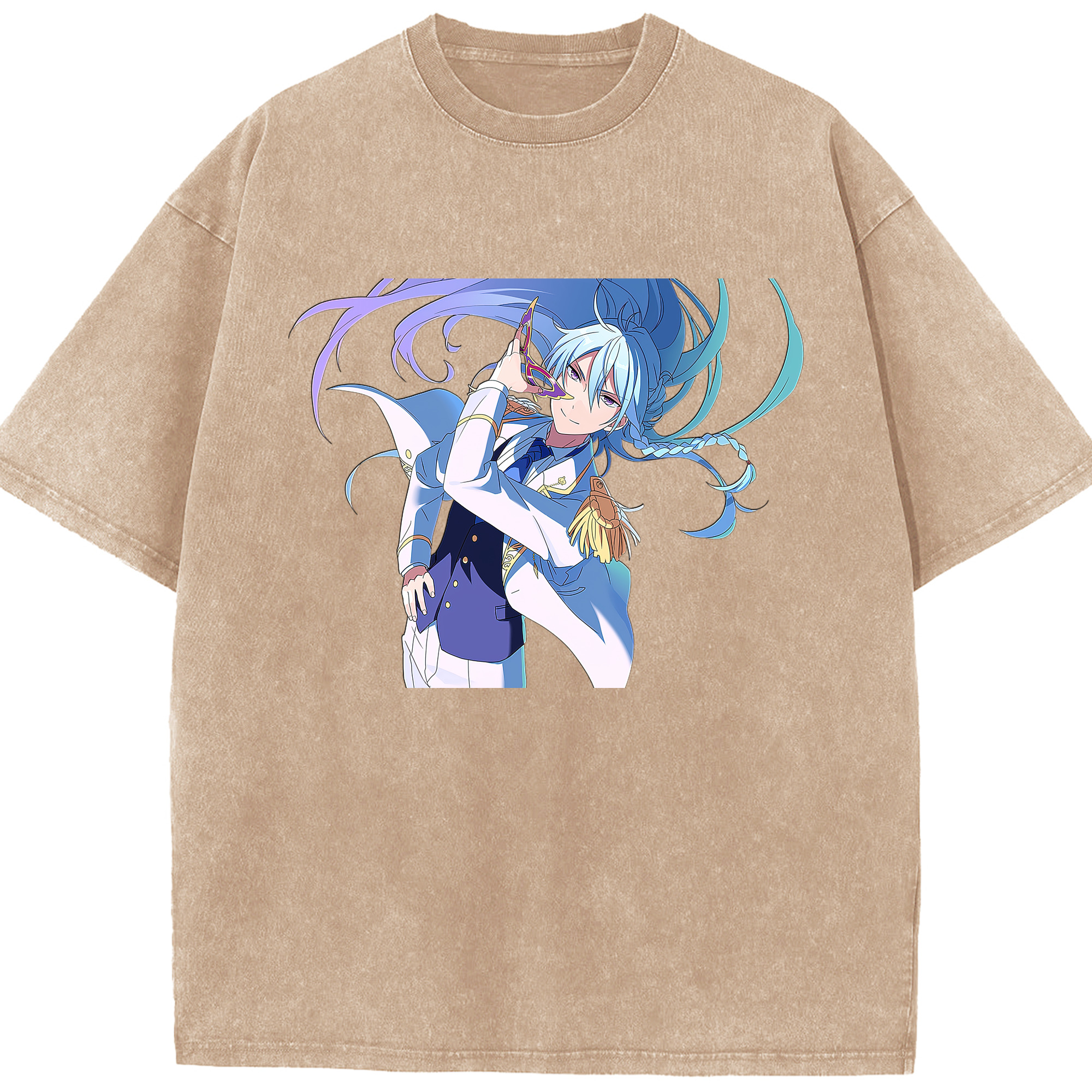 （画像用） あんさんぶるスターズ! Ensemble Stars 綿100% ヴィンテージ風 半袖Tシャツ（フロントプリント）