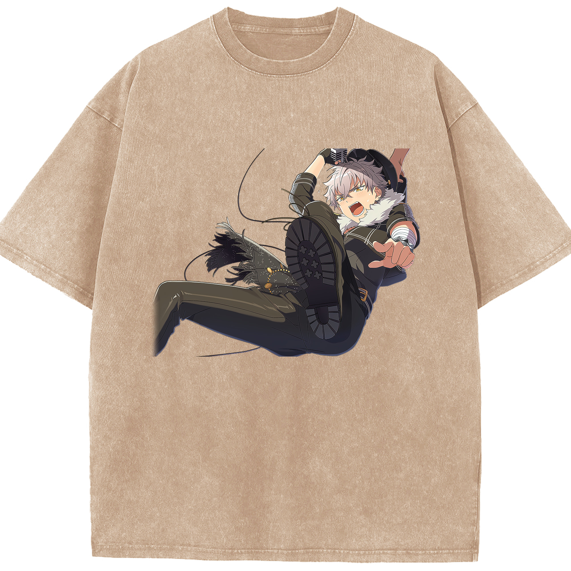 （画像用） あんさんぶるスターズ! Ensemble Stars 綿100% ヴィンテージ風 半袖Tシャツ（フロントプリント）