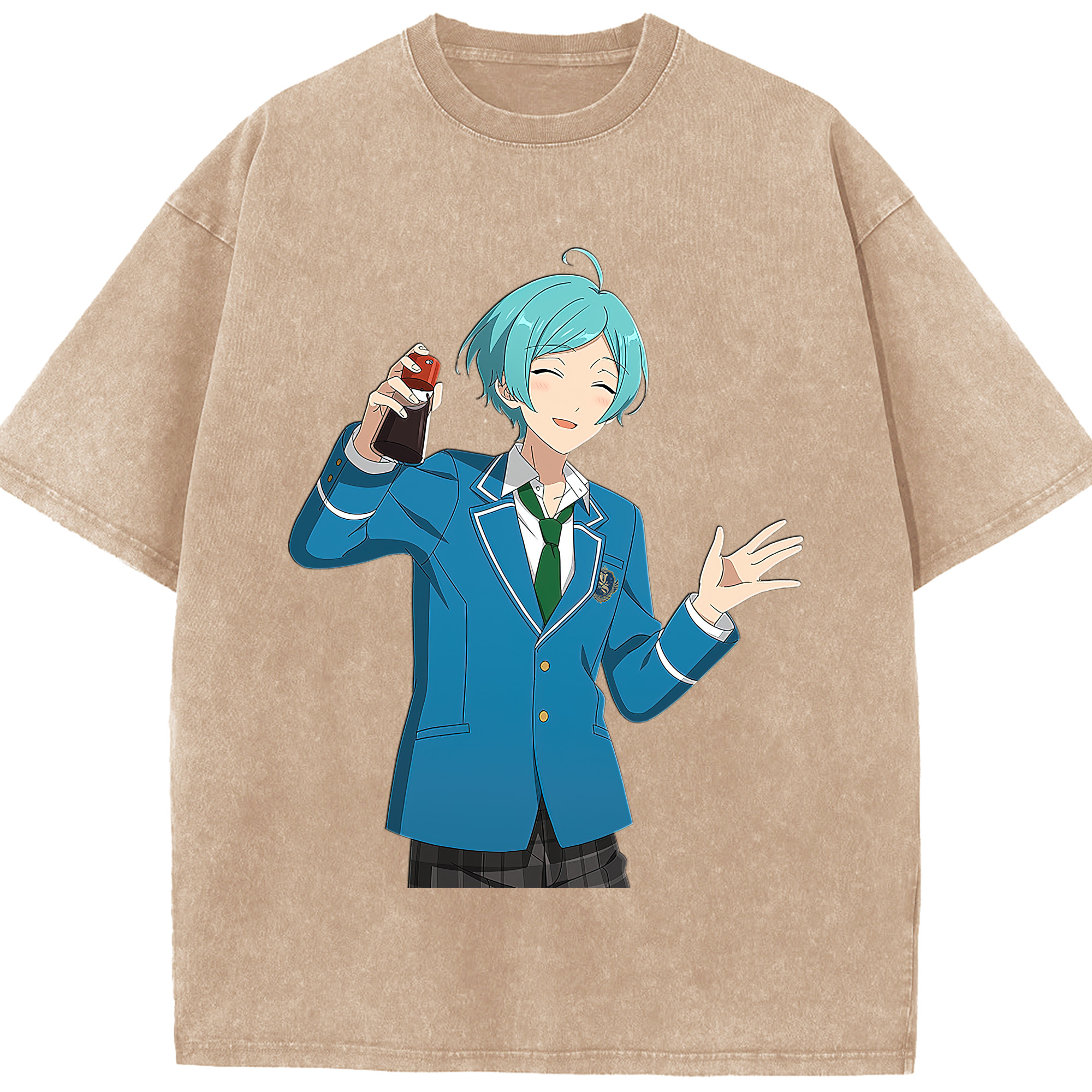 （画像用） あんさんぶるスターズ! Ensemble Stars 綿100% ヴィンテージ風 半袖Tシャツ（フロントプリント）