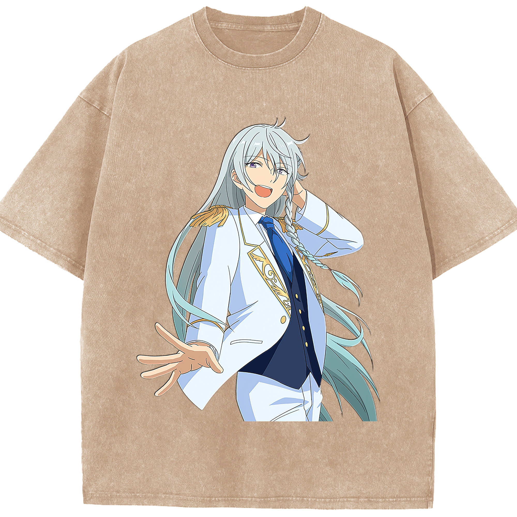 （画像用） あんさんぶるスターズ! Ensemble Stars 綿100% ヴィンテージ風 半袖Tシャツ（フロントプリント）