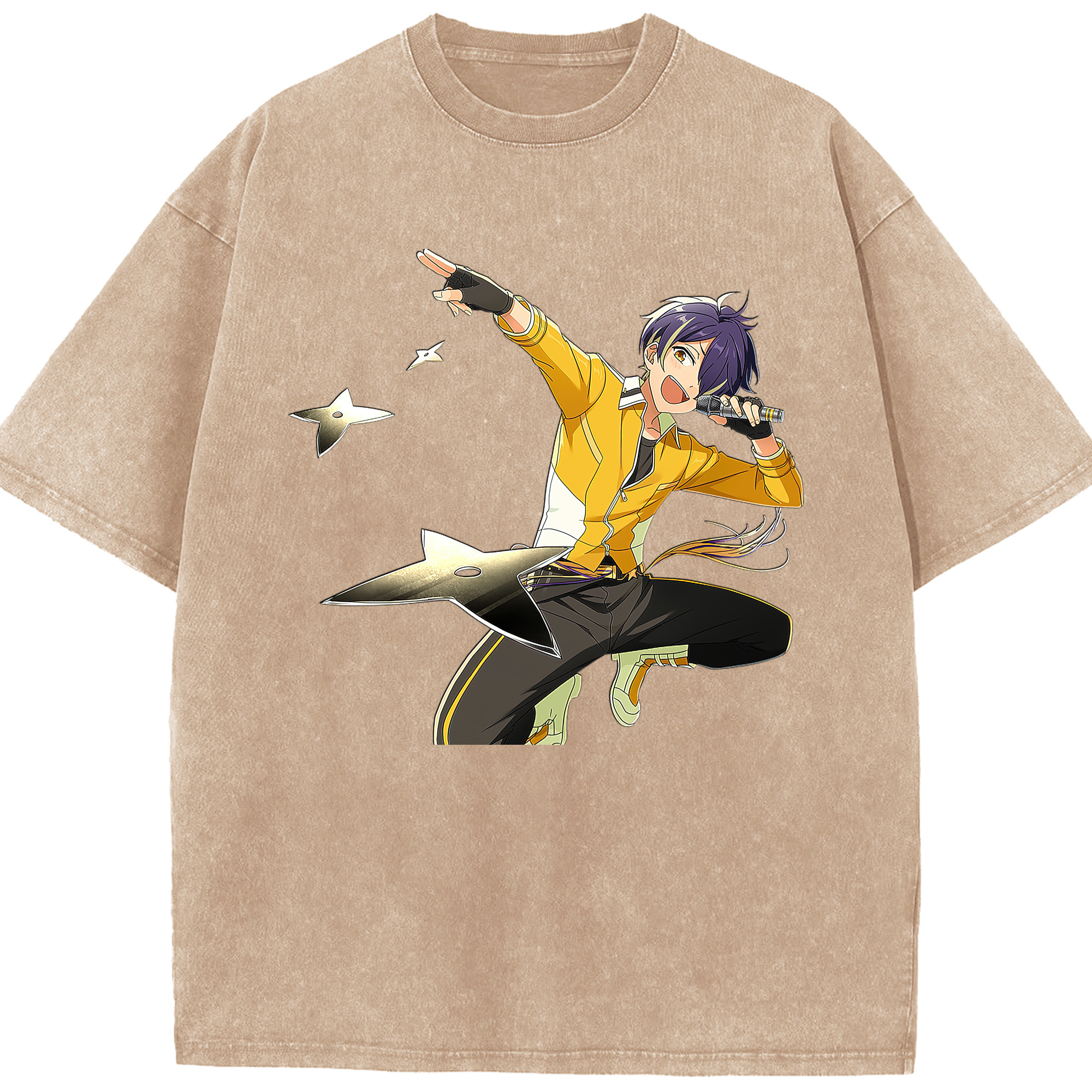 （画像用） あんさんぶるスターズ! Ensemble Stars 綿100% ヴィンテージ風 半袖Tシャツ（フロントプリント）