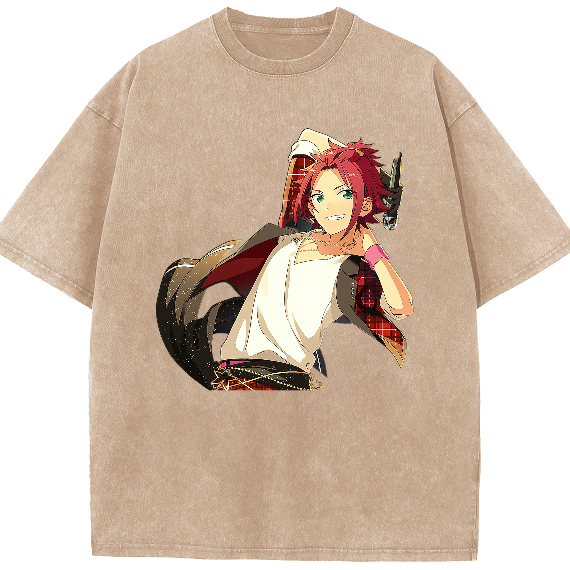 （画像用） あんさんぶるスターズ! Ensemble Stars 綿100% ヴィンテージ風 半袖Tシャツ（フロントプリント）