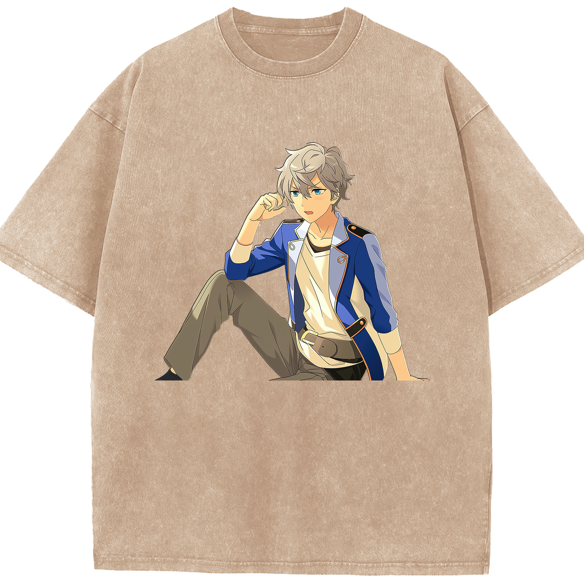 （画像用） あんさんぶるスターズ! Ensemble Stars 綿100% ヴィンテージ風 半袖Tシャツ（フロントプリント）
