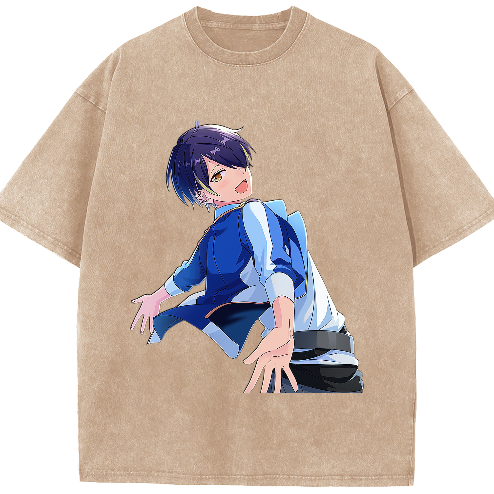 （画像用） あんさんぶるスターズ! Ensemble Stars 綿100% ヴィンテージ風 半袖Tシャツ（フロントプリント）