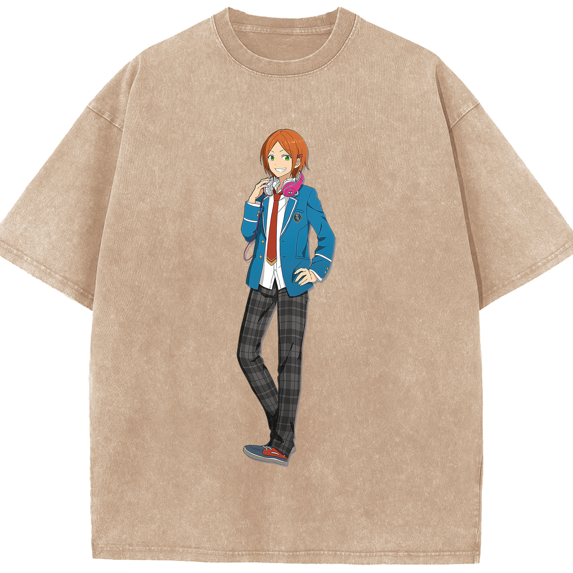 （画像用） あんさんぶるスターズ! Ensemble Stars 綿100% ヴィンテージ風 半袖Tシャツ（フロントプリント）