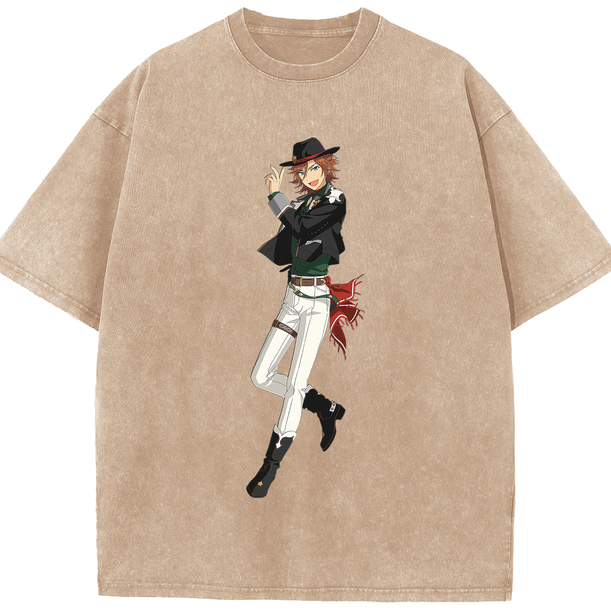 （画像用） あんさんぶるスターズ! Ensemble Stars 綿100% ヴィンテージ風 半袖Tシャツ（フロントプリント）